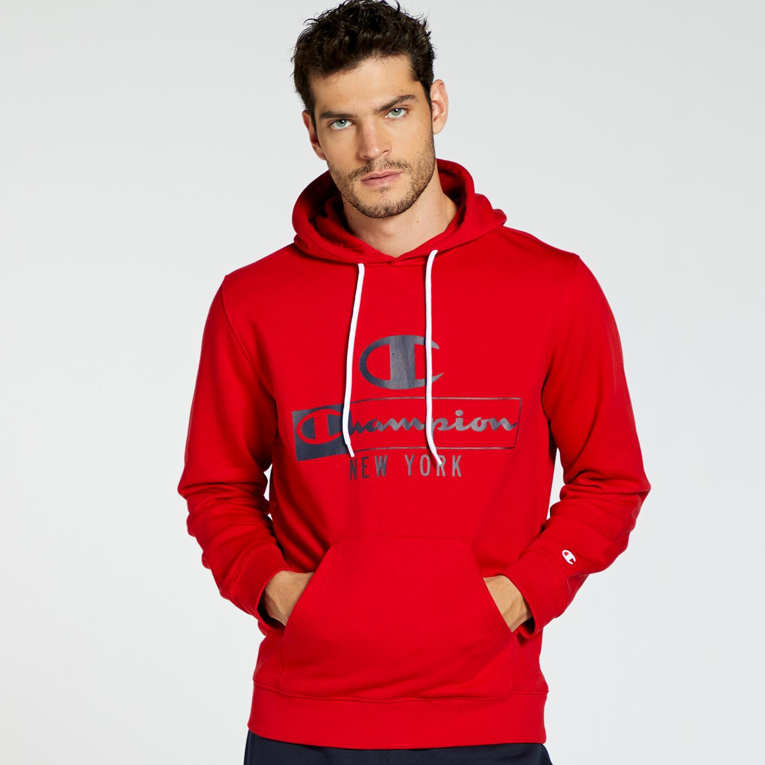Sudadera Champion - Rojo - Sudadera Capucha Hombre talla S