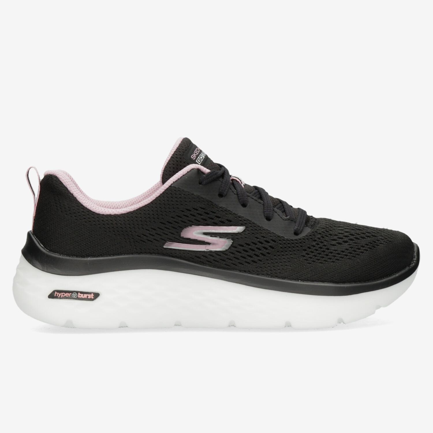 Skechers Go Walk Hyper Burst - Negro - Zapatillas Running Mujer