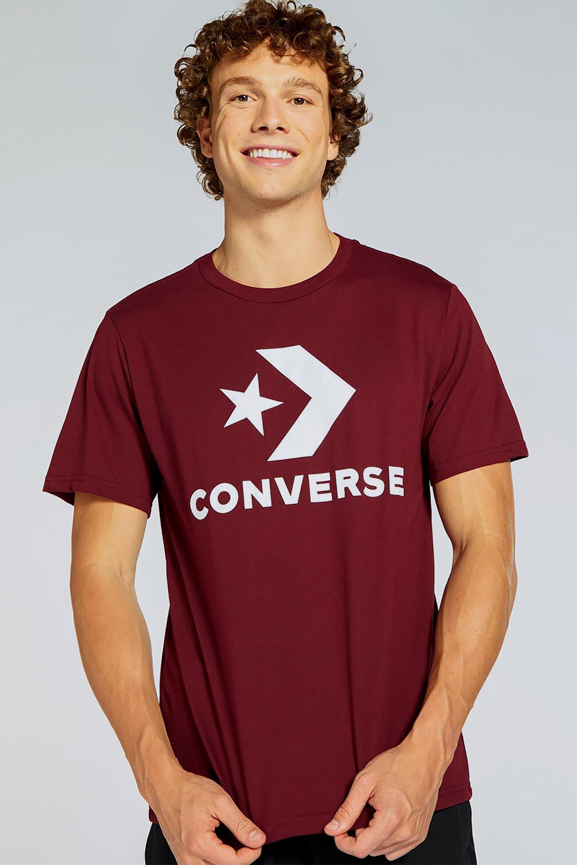 Camiseta Converse - Granate - Camiseta Hombre talla