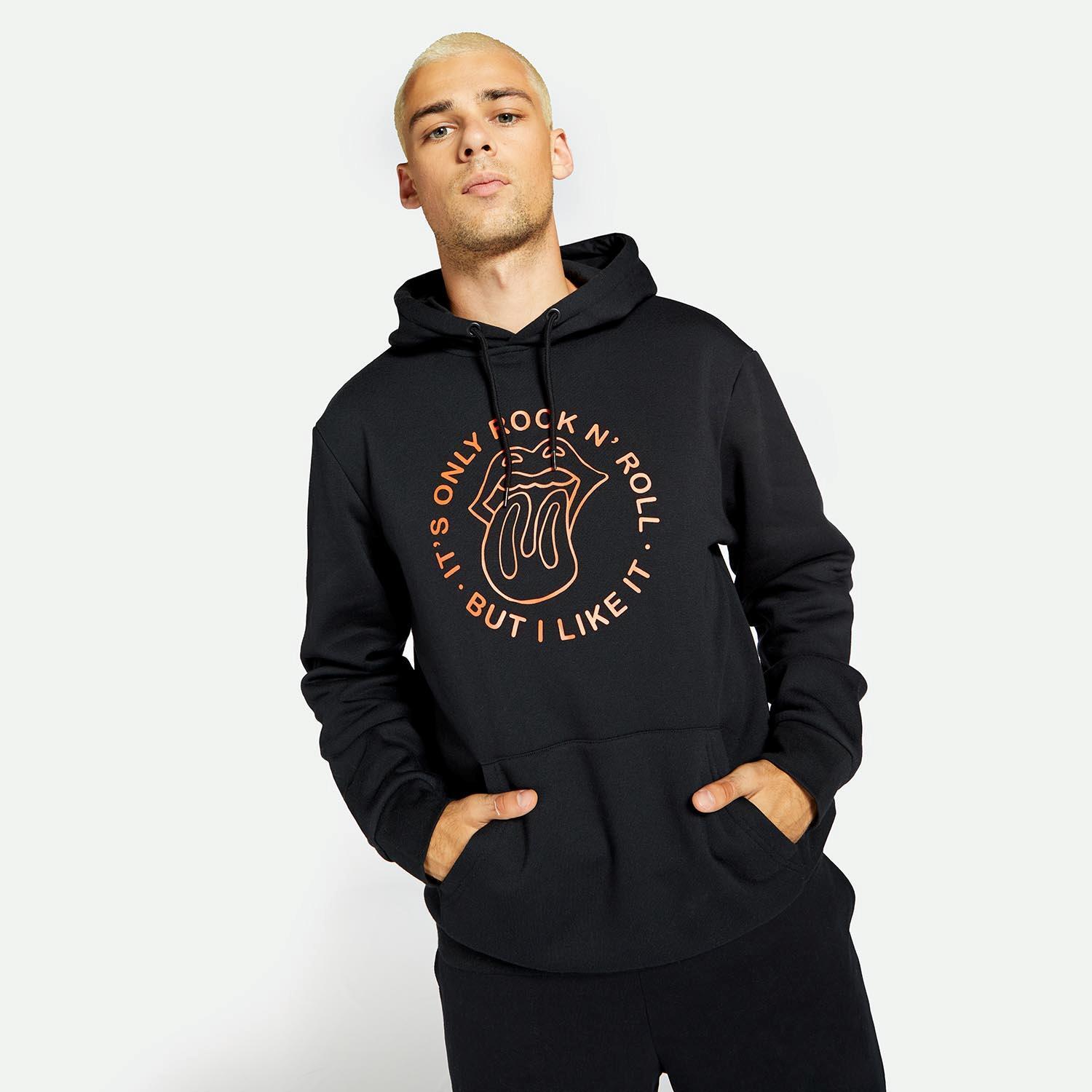 Sweat Rolling Stones - Noir - Sweat à capuche homme sports taille XL