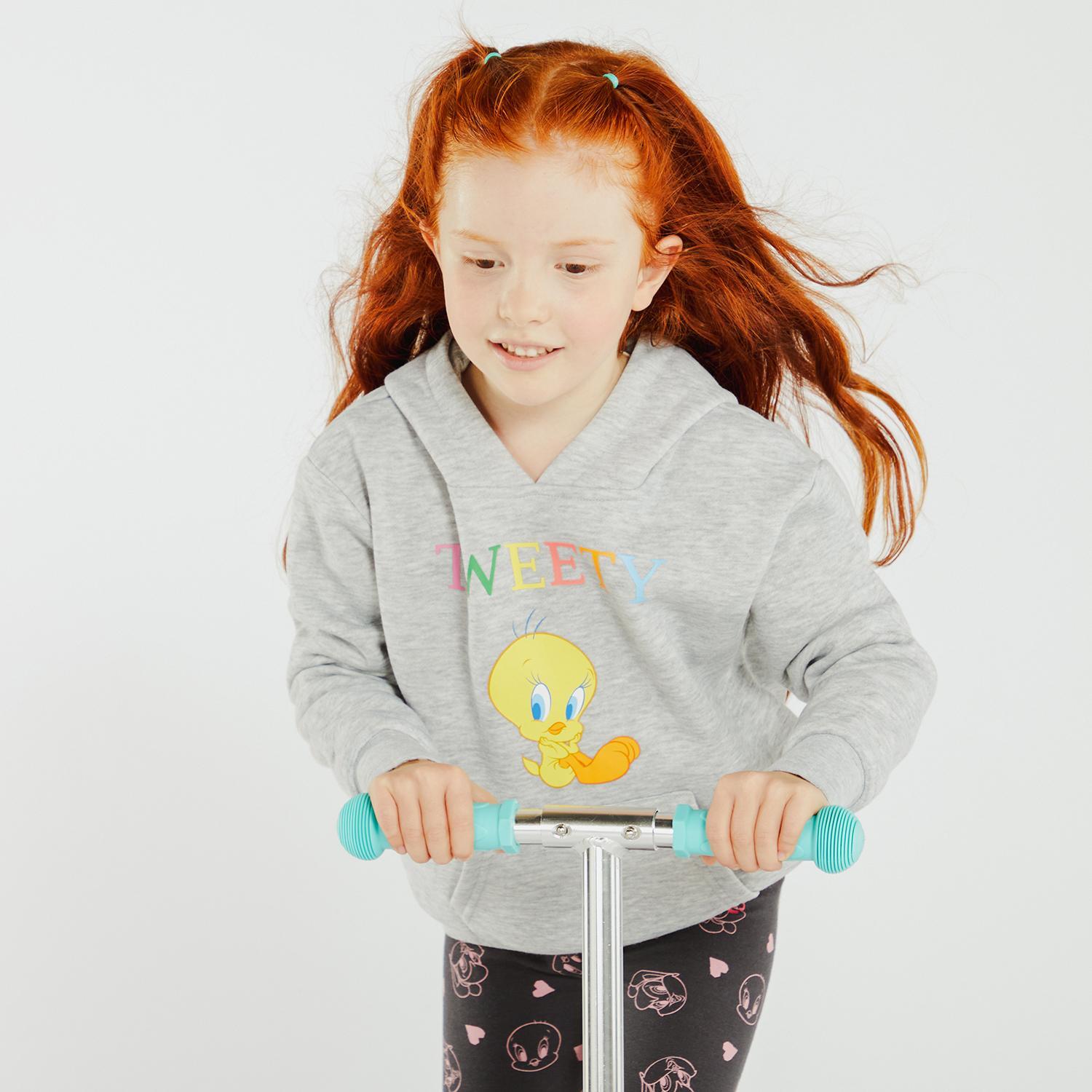 Sweat-shirt Tweety - Gris - Sweat-shirt Capuche Fille sports taille 8