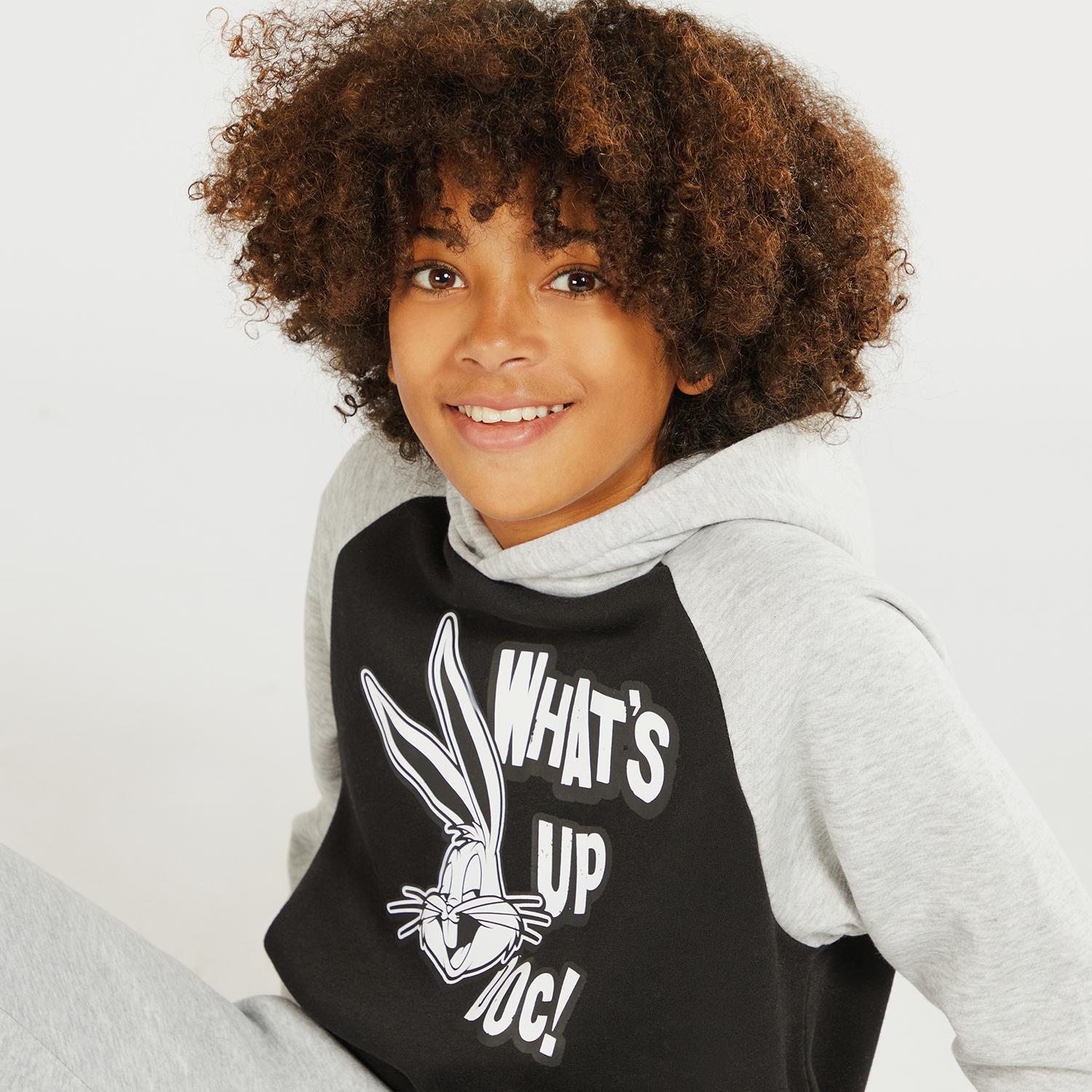 Sweat-shirt Bugs Bunny - Gris - Sweat-shirt Capuche Garçon sports taille 12