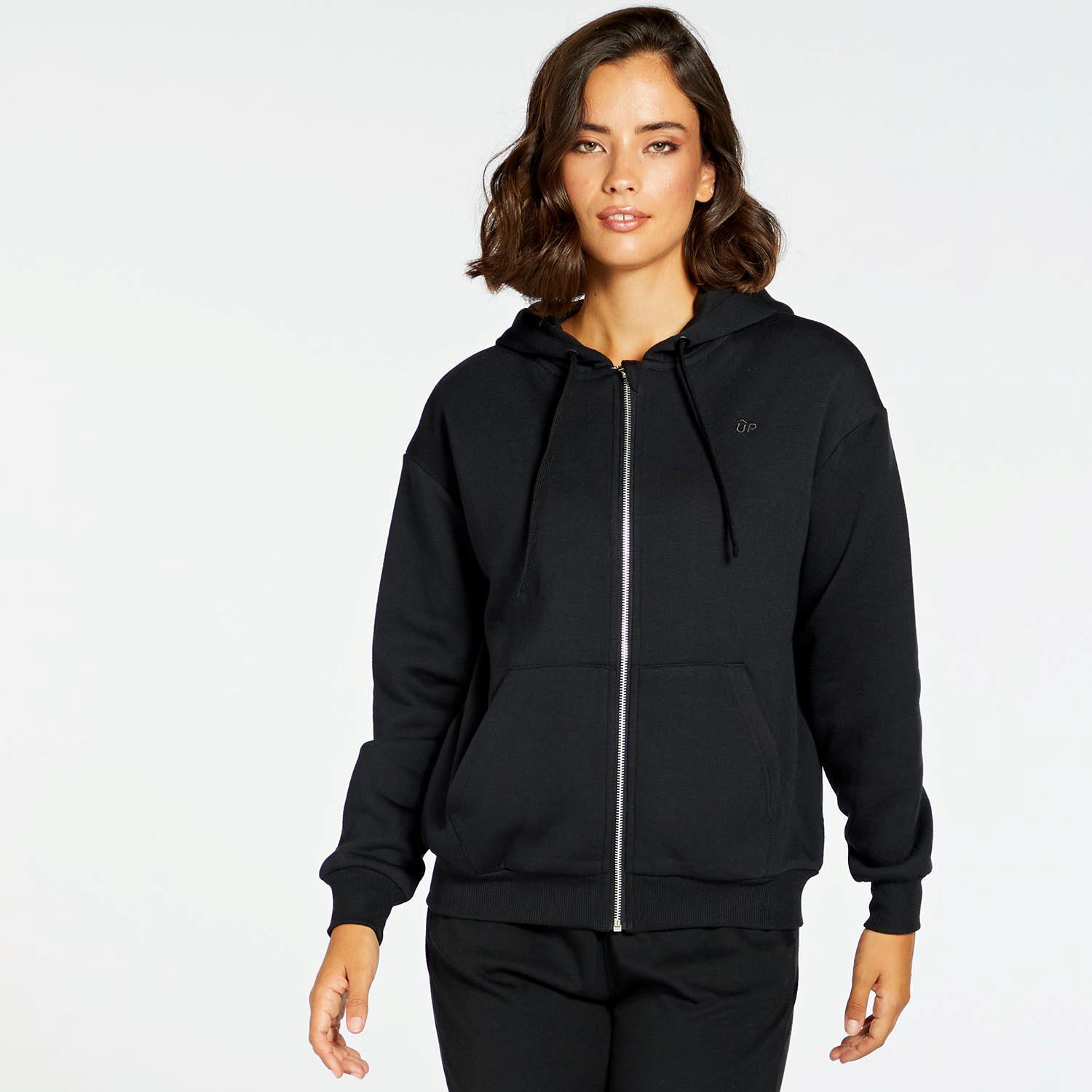 Up Basic - Noir - Sweat à capuche femme sports taille XL