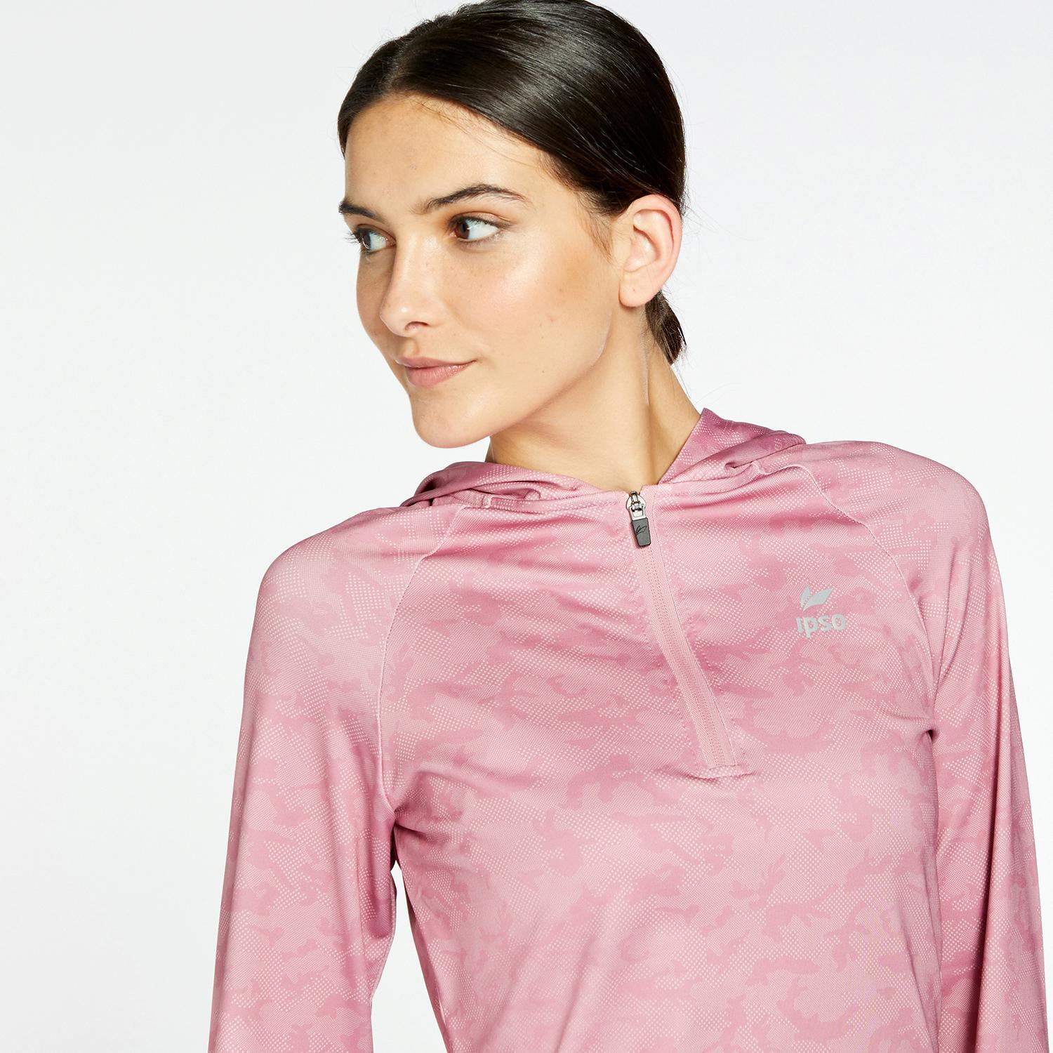 Ipso Experience 1 - Rose - Sweat thermique femme sports taille XL