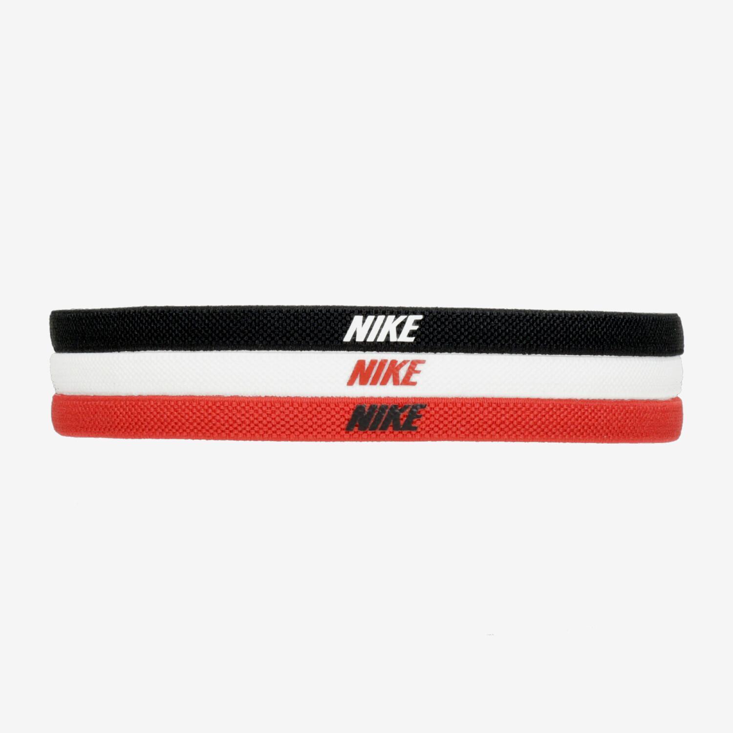Cinta Pelo Nike Elastic Hairbands Pack 3 Negro Blanco Rojo