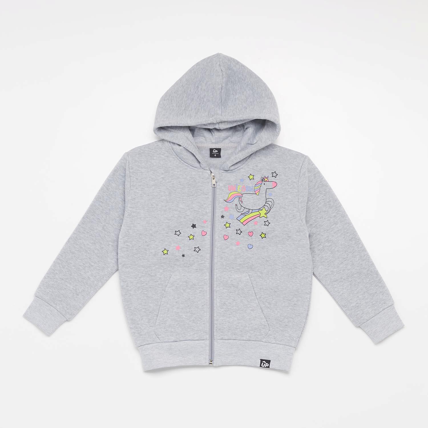 Up Basic - Gris - Sweat-shirt Fille sports taille 2