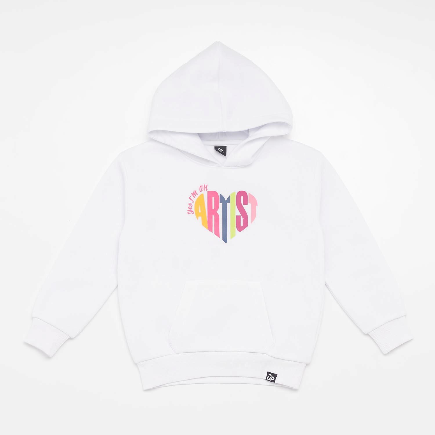 Sweat Up Basic - Blanc - Sweat à Capuche Fille sports taille 8