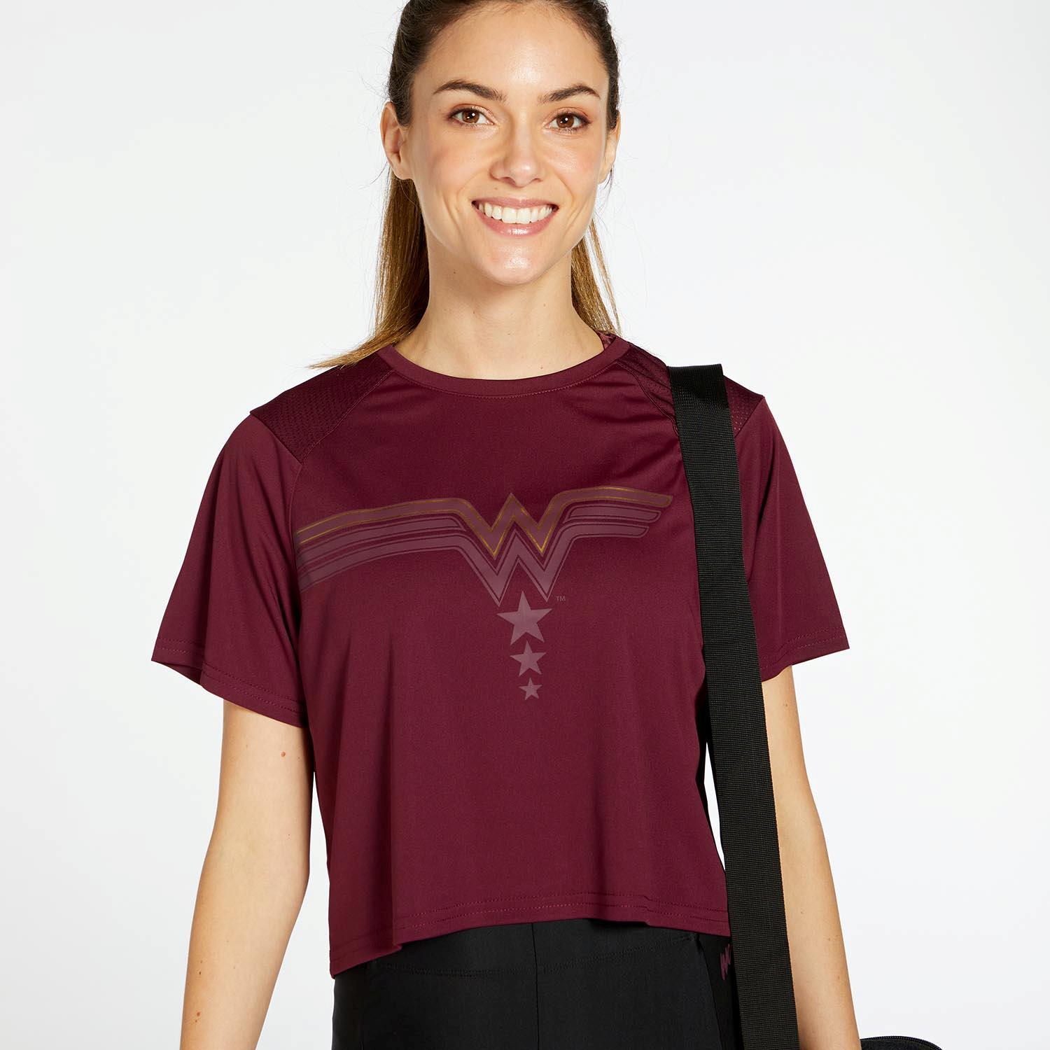 T-shirt Wonder Woman-Rouge Grenat-T-shirt Femme DC Comics sports taille XS