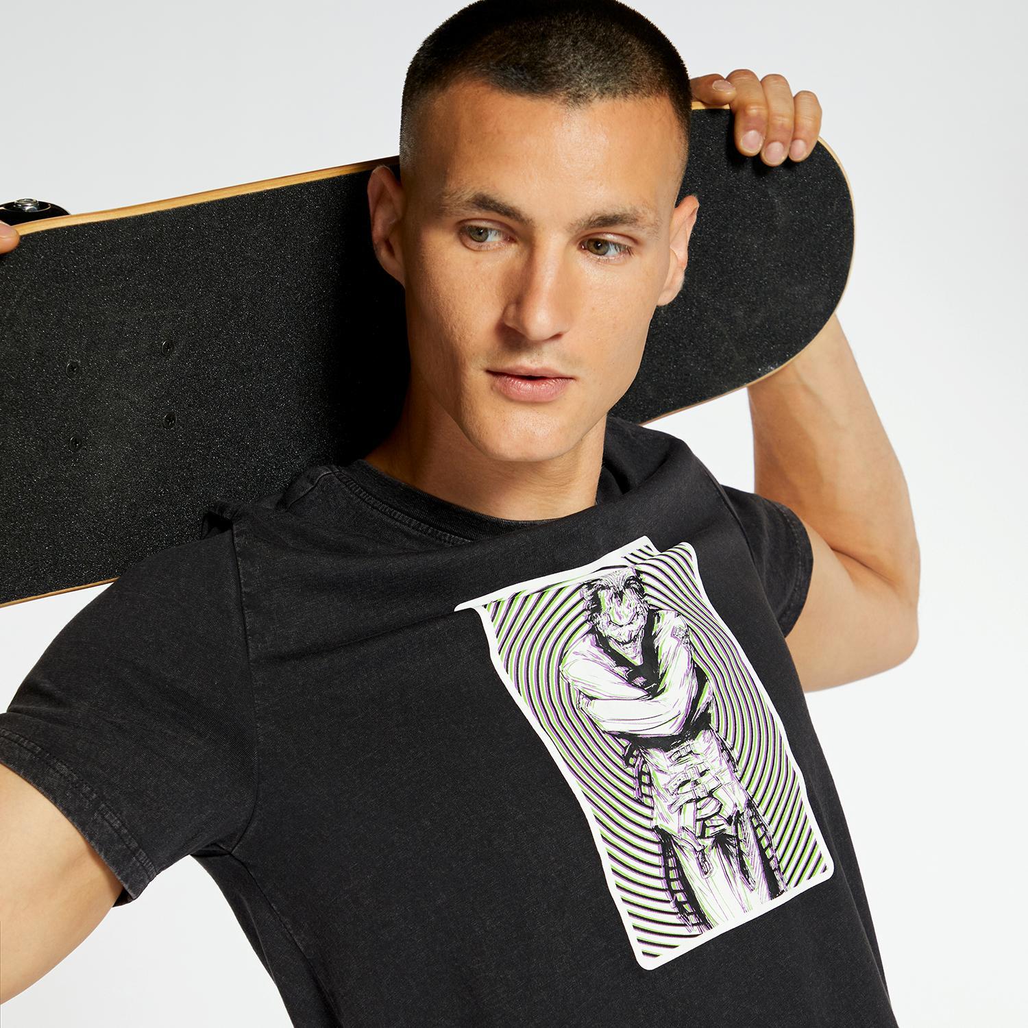 T-shirt Joker-Noir-T-shirt homme DC Comics sports taille S