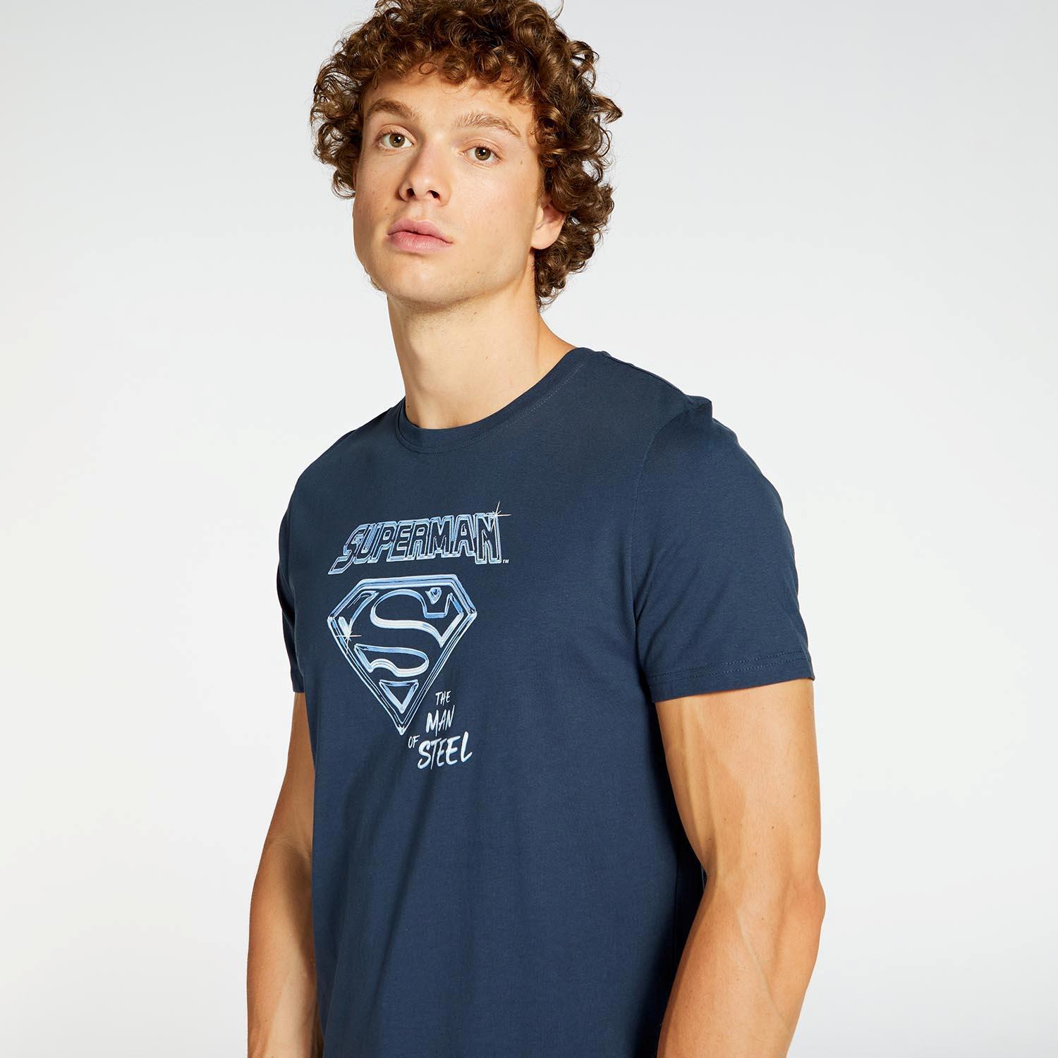 017124-wa Dc Cro Camiseta M/c Superman Excl. - BLEU sports taille L