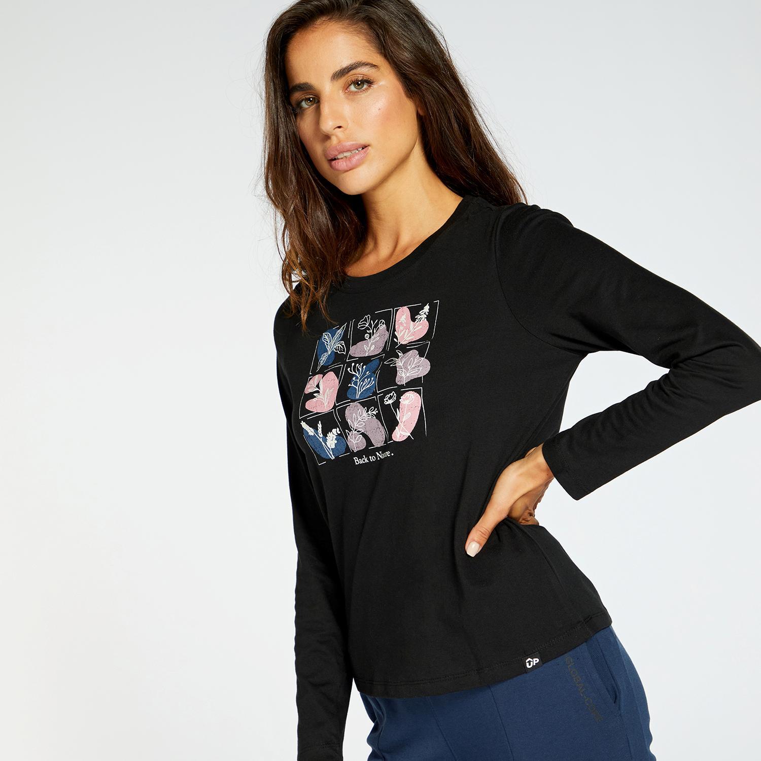 Up Stamps - Noir - T-shirt à manches longues pour femmes sports taille M