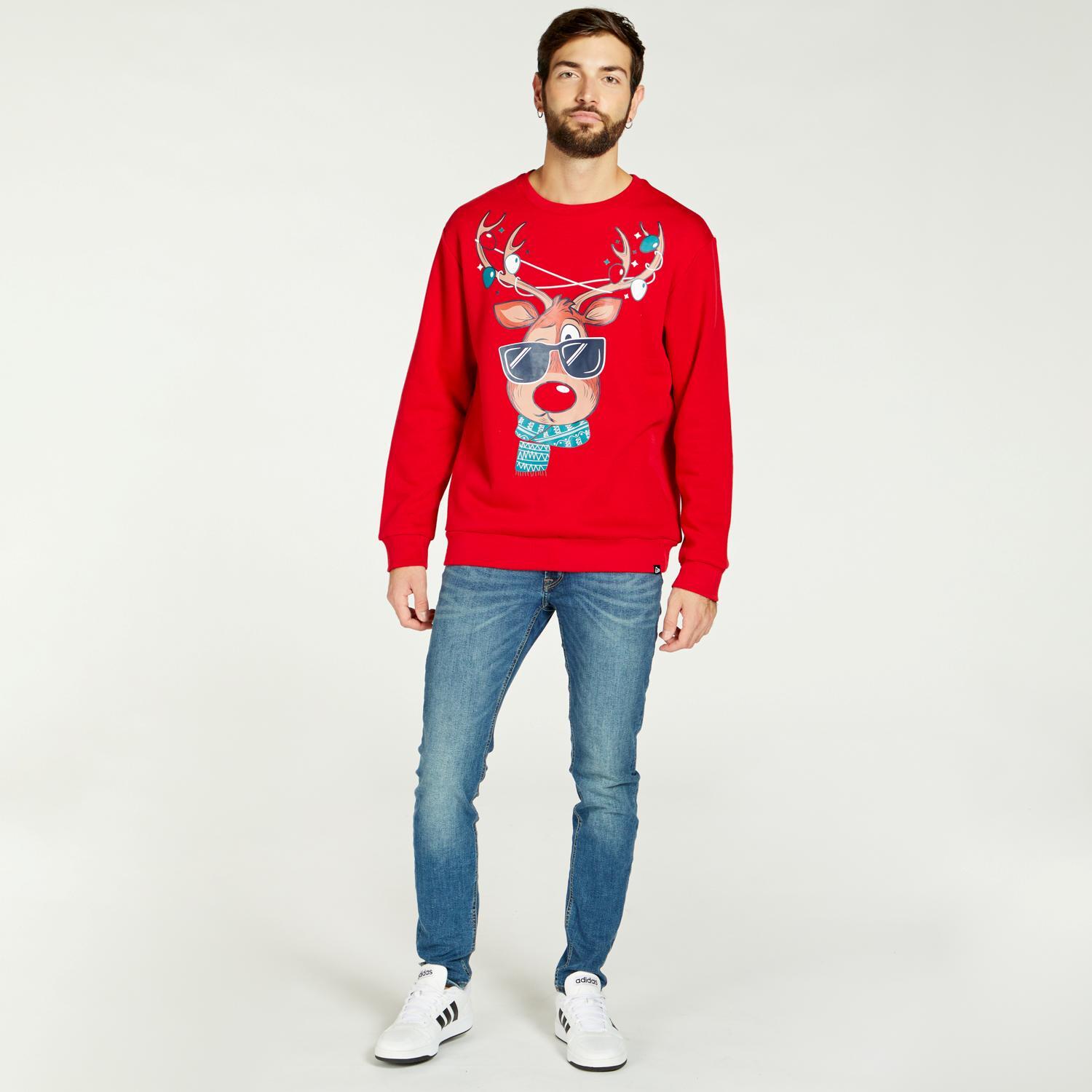 Navidad Cro Sudadera C. Caja Felpa P. - ROUGE sports taille XL