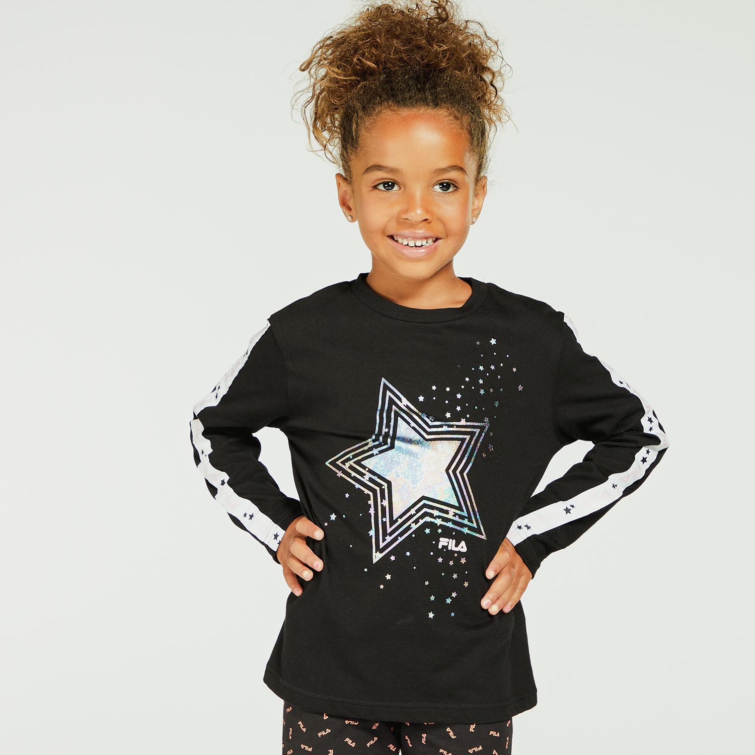 Fila Santana - Negro - Camiseta Niña talla 6