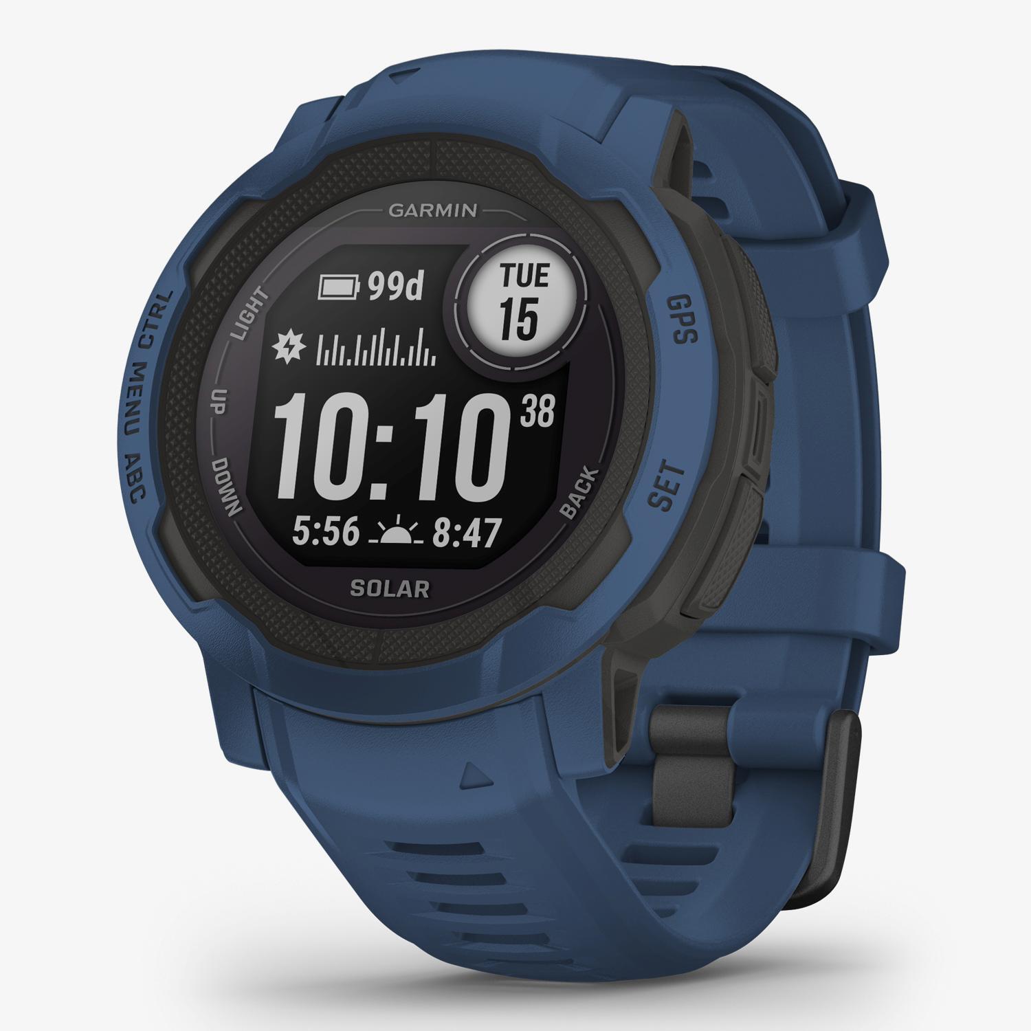 GARMIN  Montre cardio GPS Instinct 2 Solar Blue Bleu