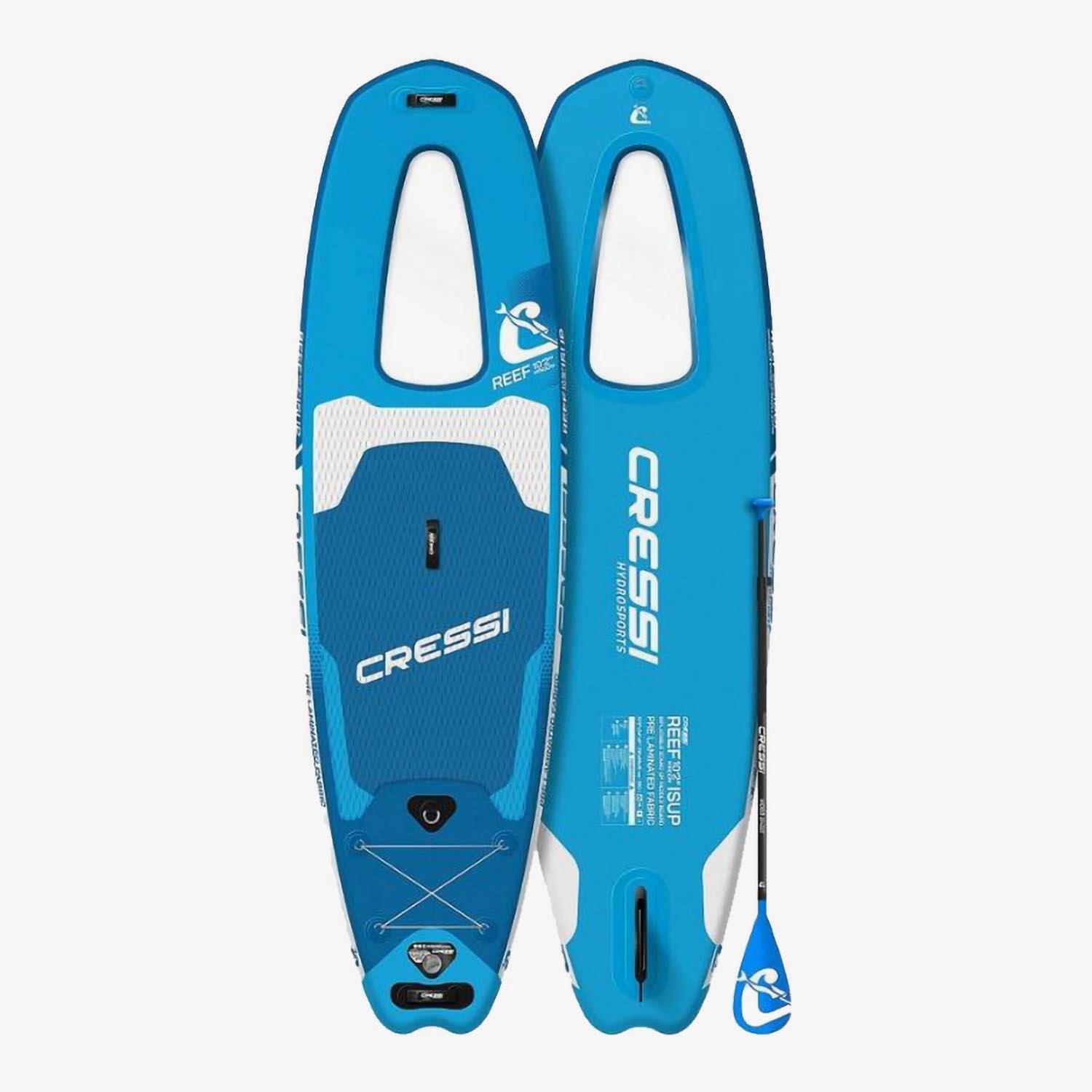 Cressi Isup Reef Window 10'2 - Bleu - Planche de surf sports taille T.U.