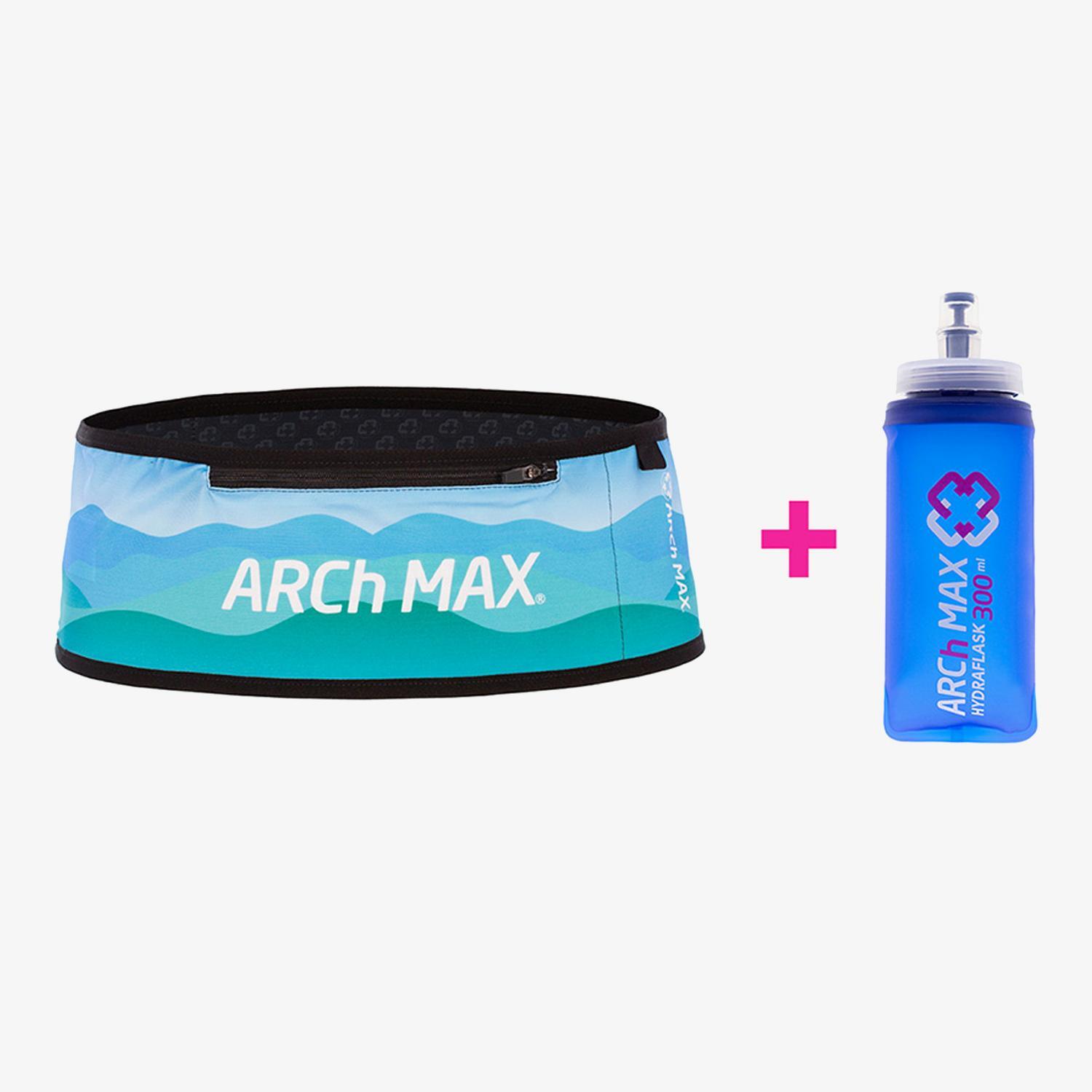 Sacoche Running + Bidon 300ml Arch Max - Bleu - Ceinture Running sports taille S/M