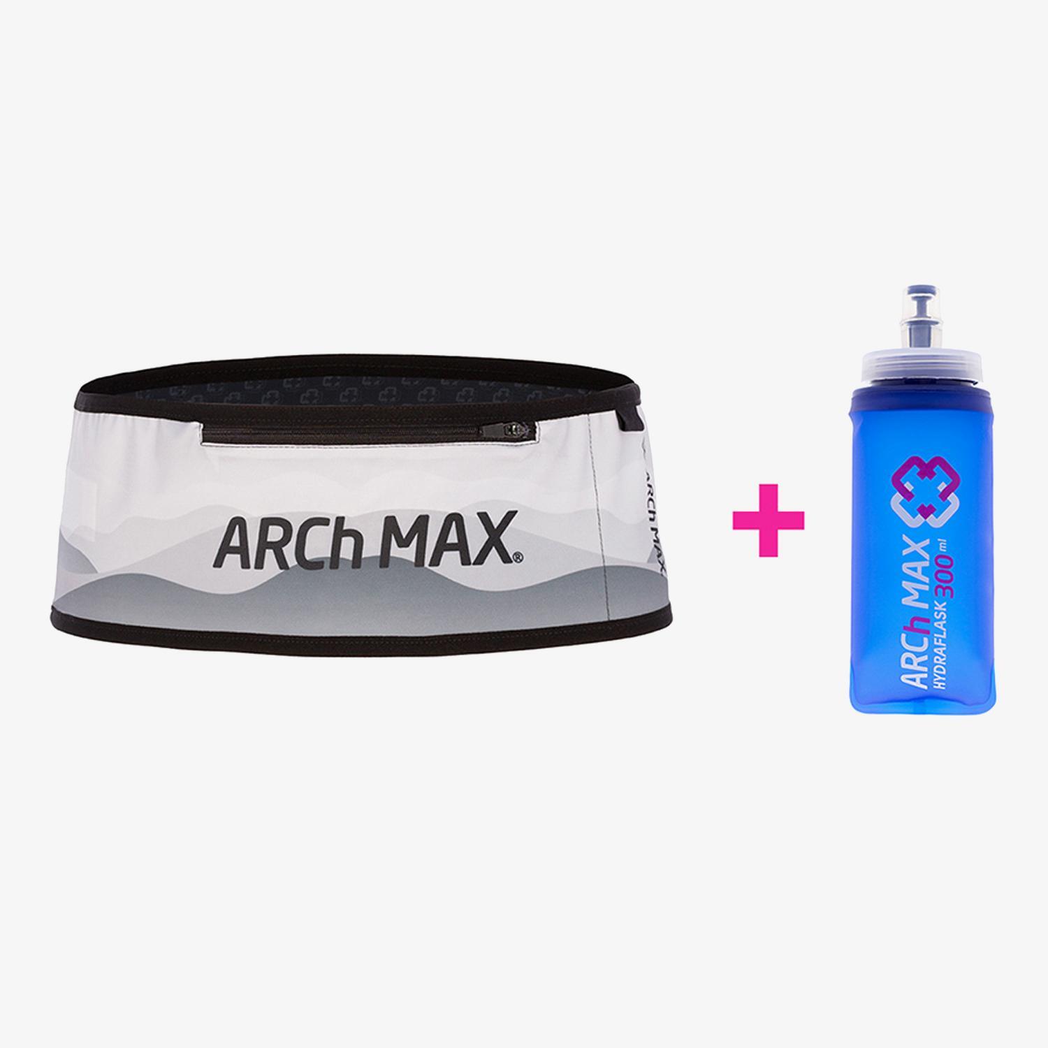 Sacoche Running + Bidon 300ml Arch Max - Gris - Ceinture Running sports taille S/M