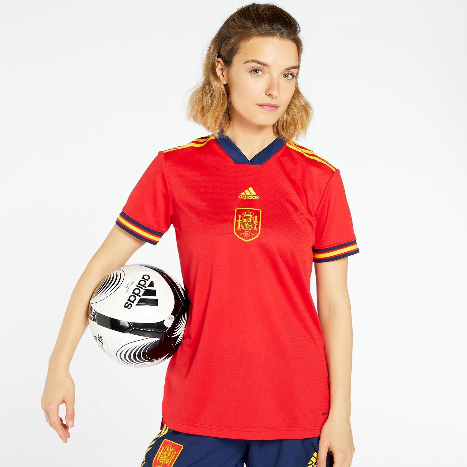 T-shirt Espagne 1ªÉquipement - Rouge - Maillot Football Femme sports taille XL