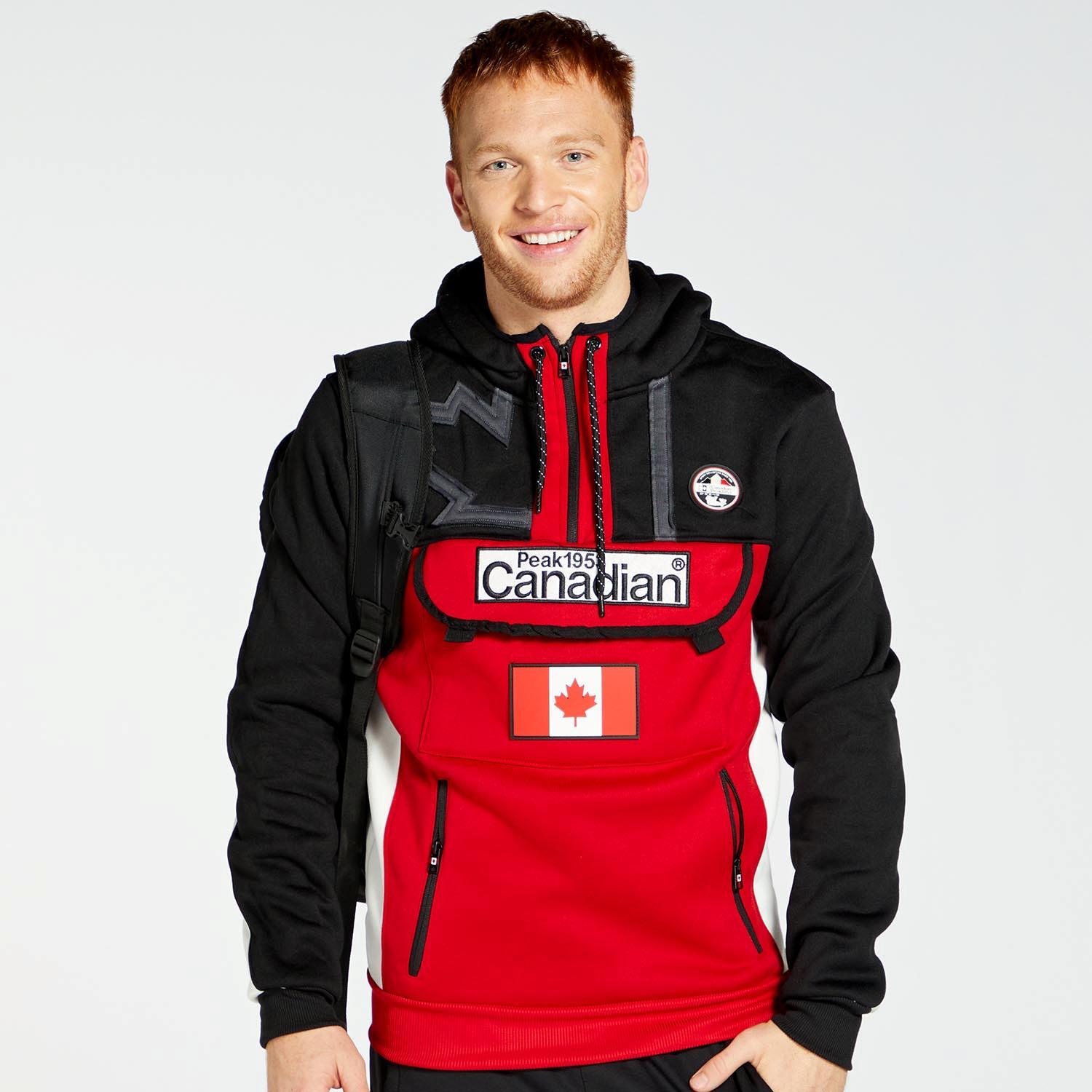 Canadian Peak Fitateak - Rouge - Sweat à Capuche Homme sports taille XL