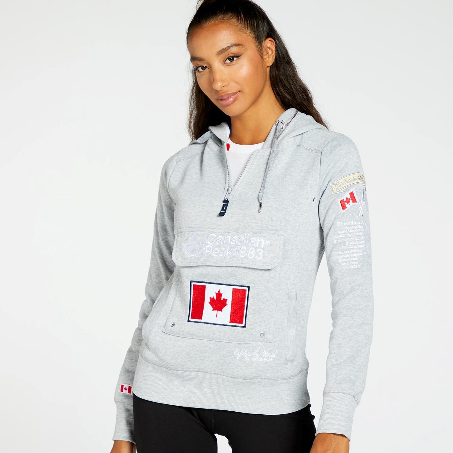Canadian Peak Getrelle - Gris - Sweat à Capuche Femme sports taille XL