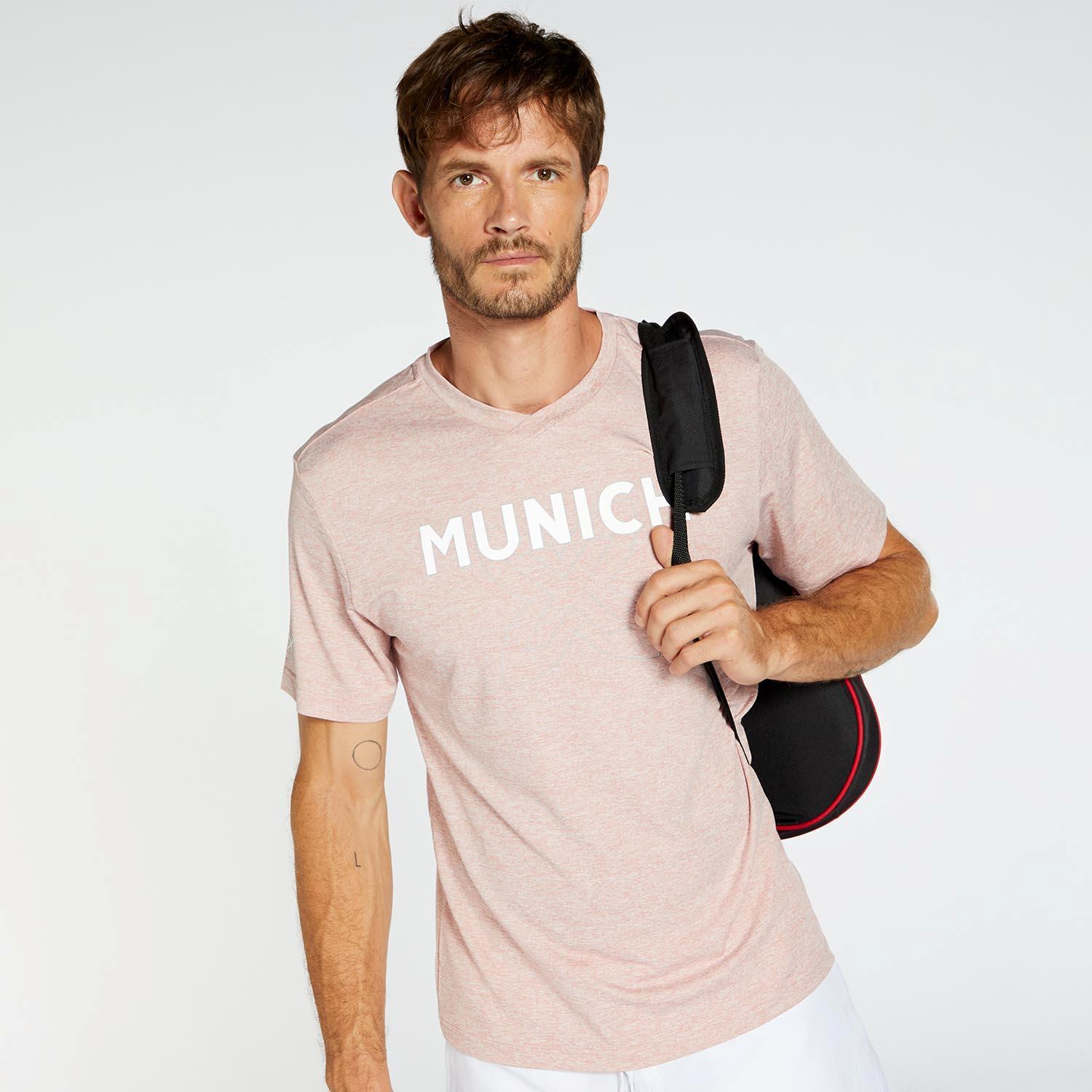 Munich Oxigen - Rose - T-shirt Padel Homme sports taille M