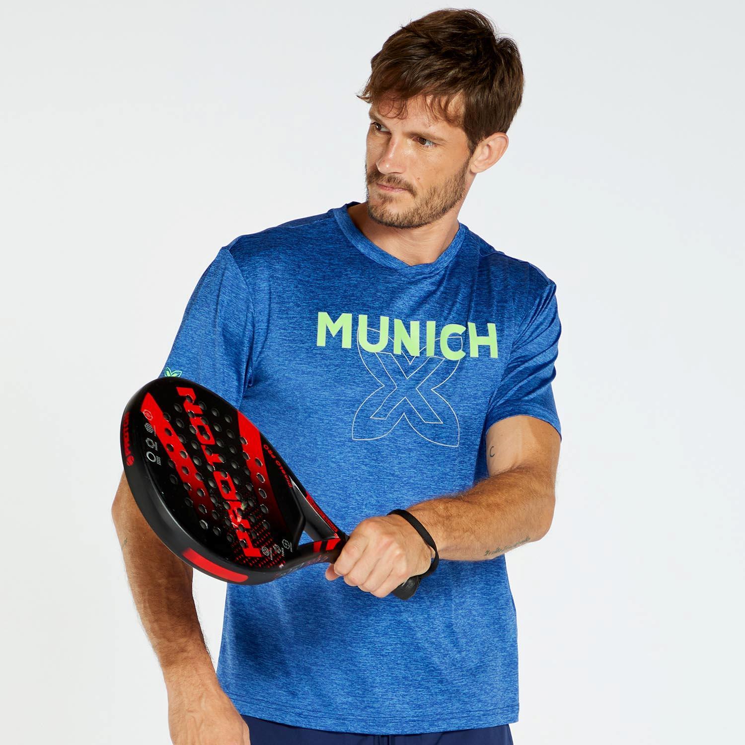 Munich Oxigen - Bleu - T-shirt Padel Homme sports taille M