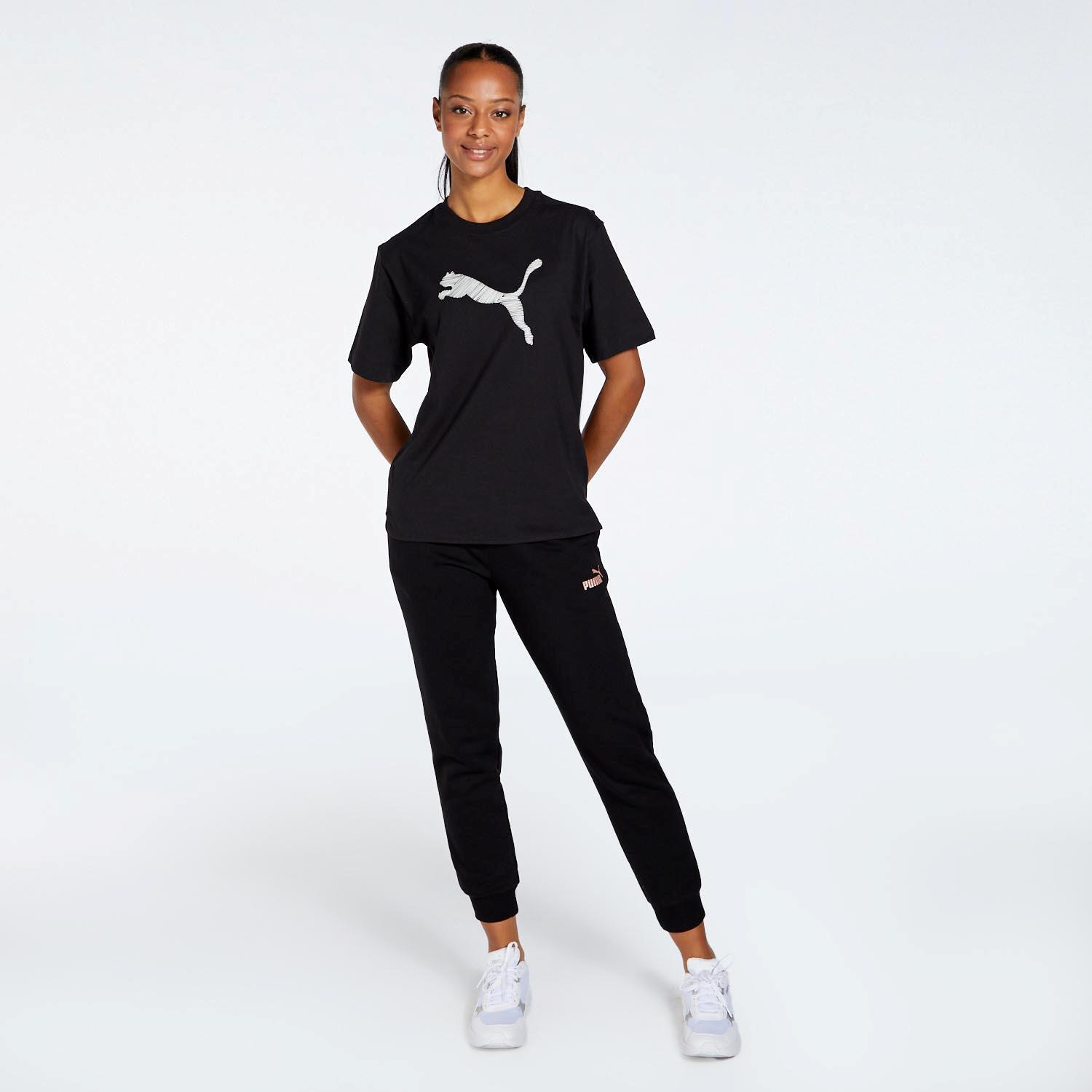 Puma T-shirt Zwart T-shirt Dames