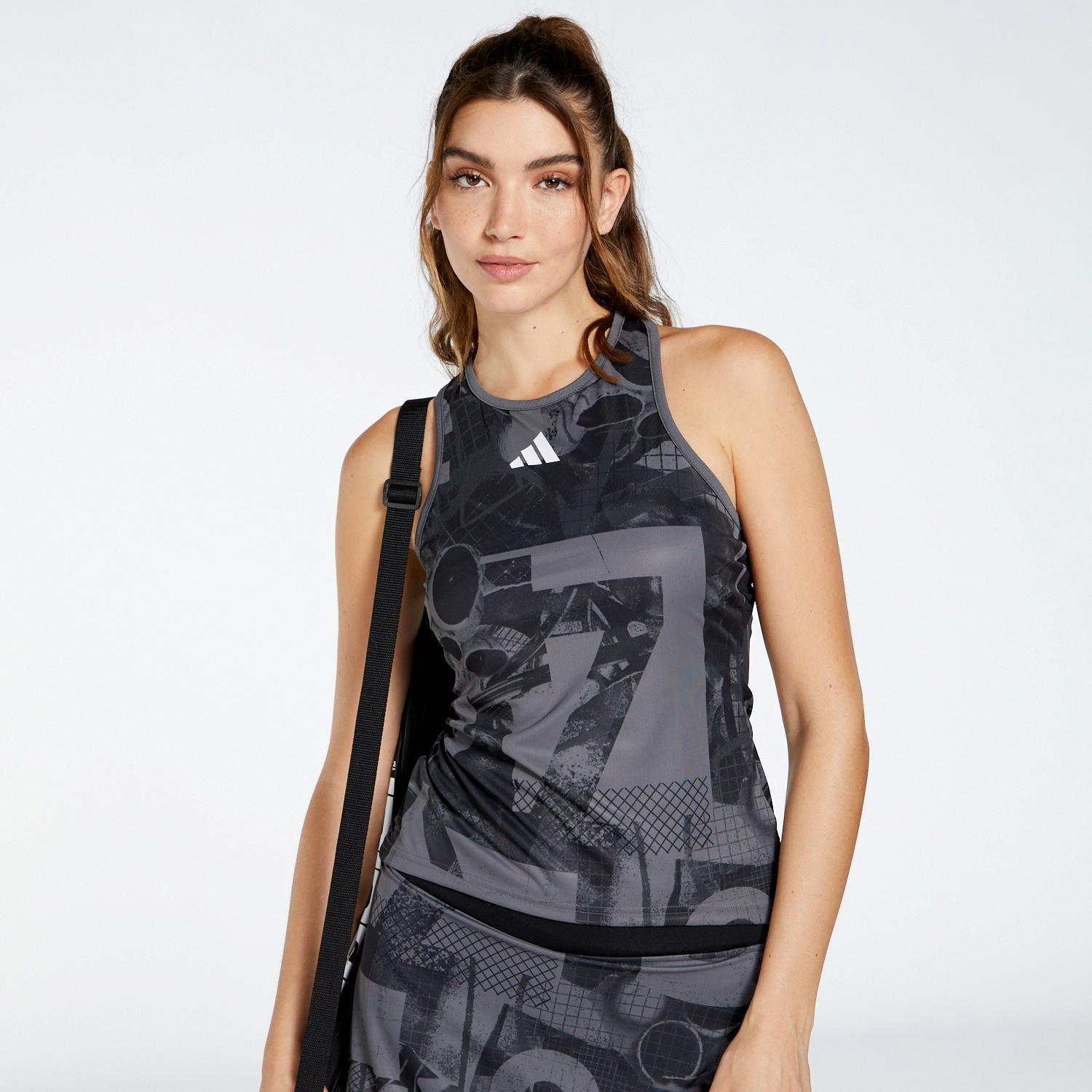 Adidas Tennis Club Grijs Tennisshirt Dames