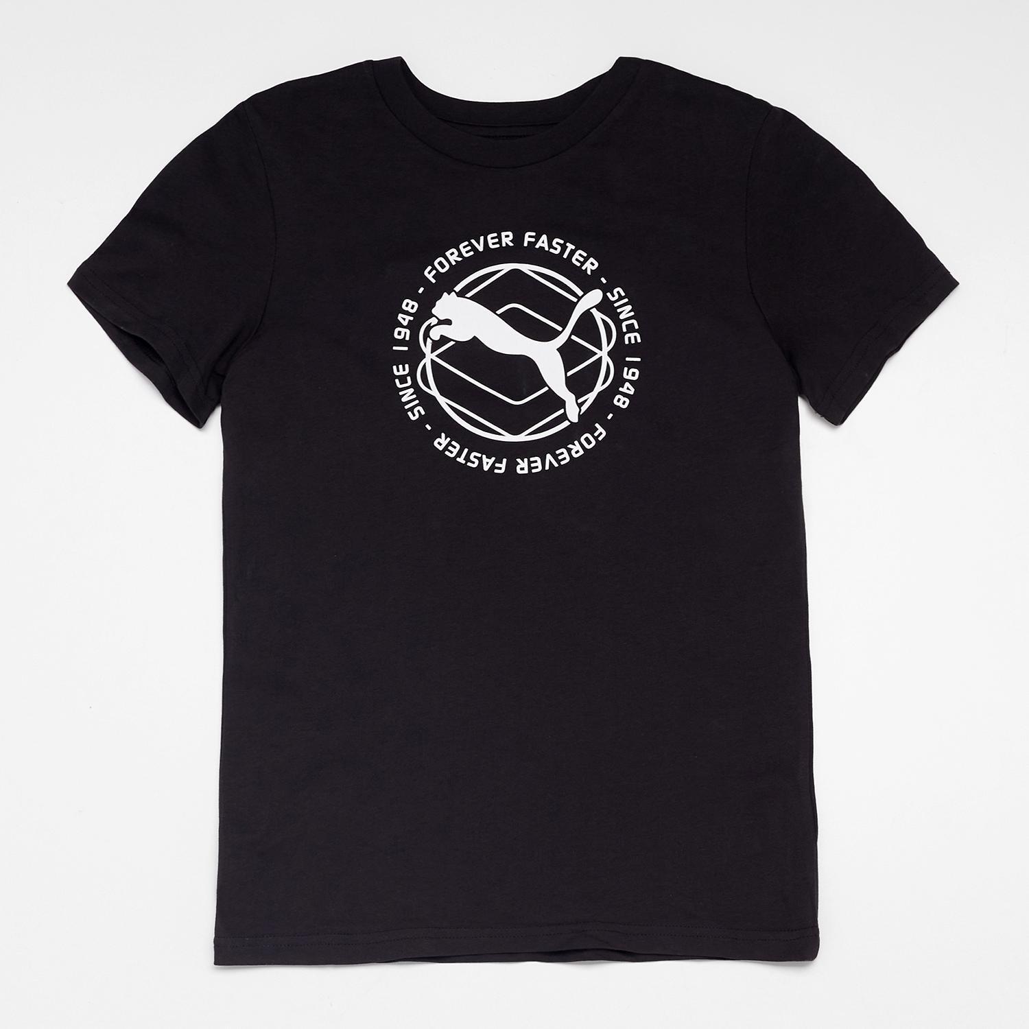 Puma T-shirt Zwart T-shirt Jongens