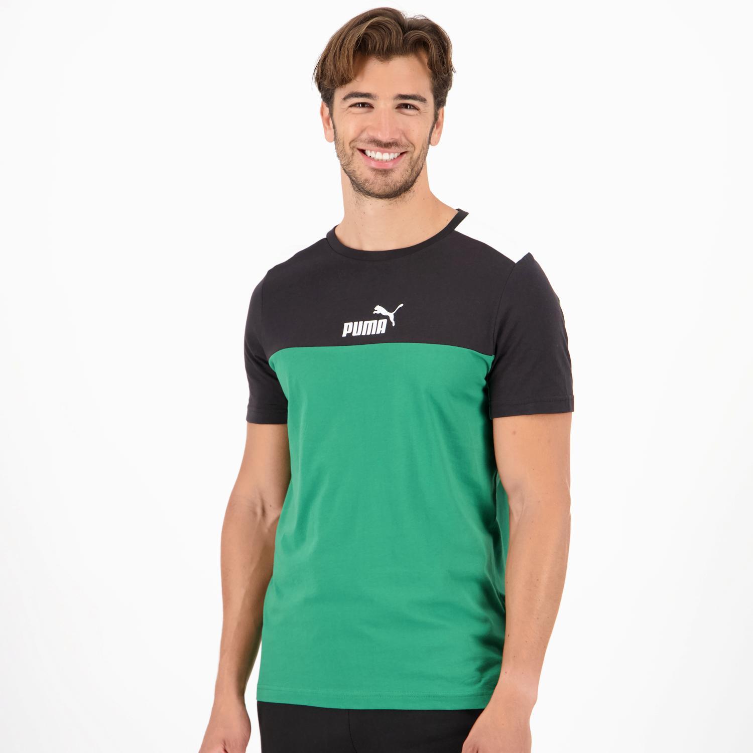 Puma Block Groen T-shirt Heren