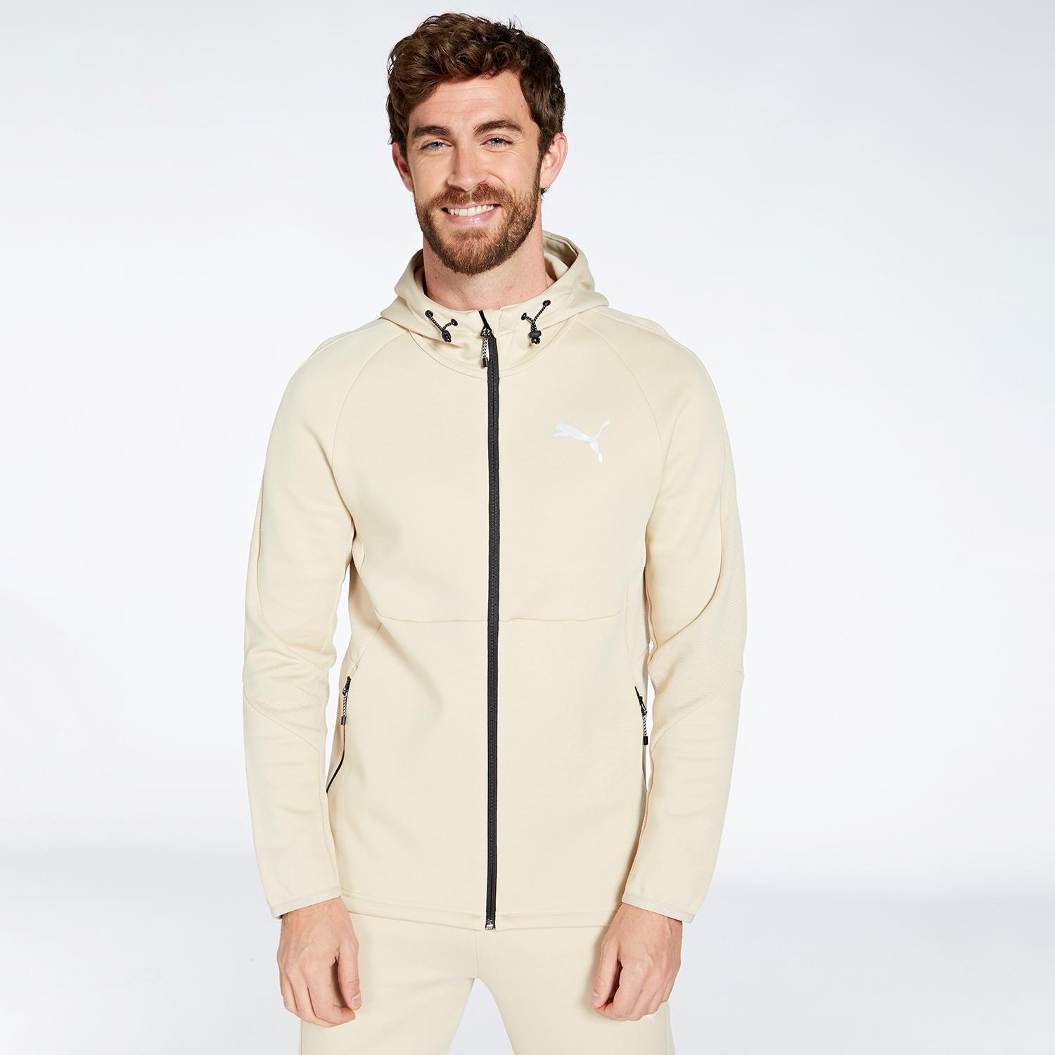 Puma Evostripe - Beige - Sudadera Cremallera Hombre talla L