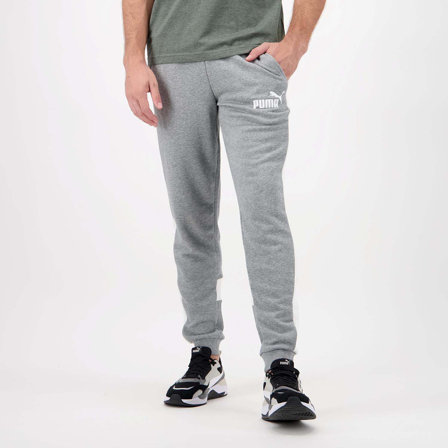 Puma Colorblock - Gris - Pantalón Chándal Hombre talla L