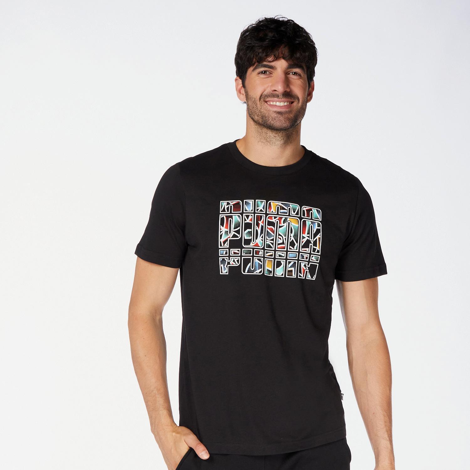 Camiseta Puma - Negro - Camiseta Hombre talla XL