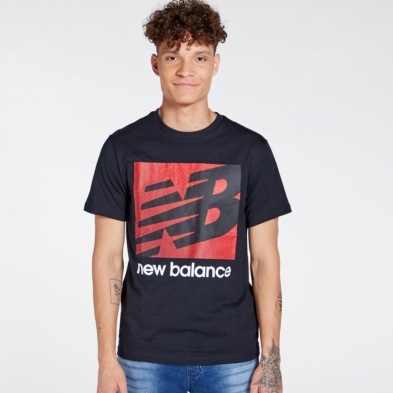 New Balance Frame Zwart T-shirt Heren