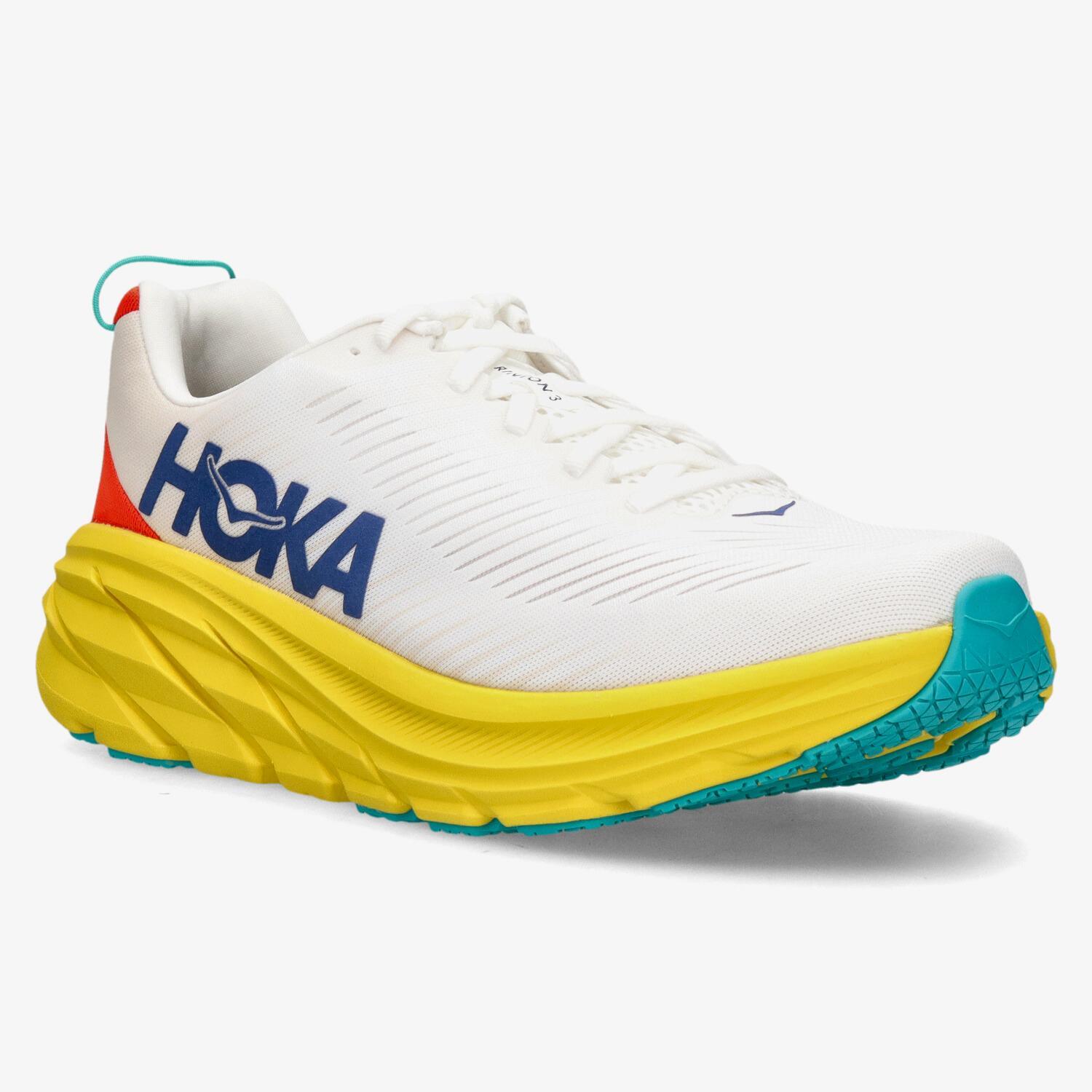 HOKA Rincon 3 Wit Hardloopschoenen Heren