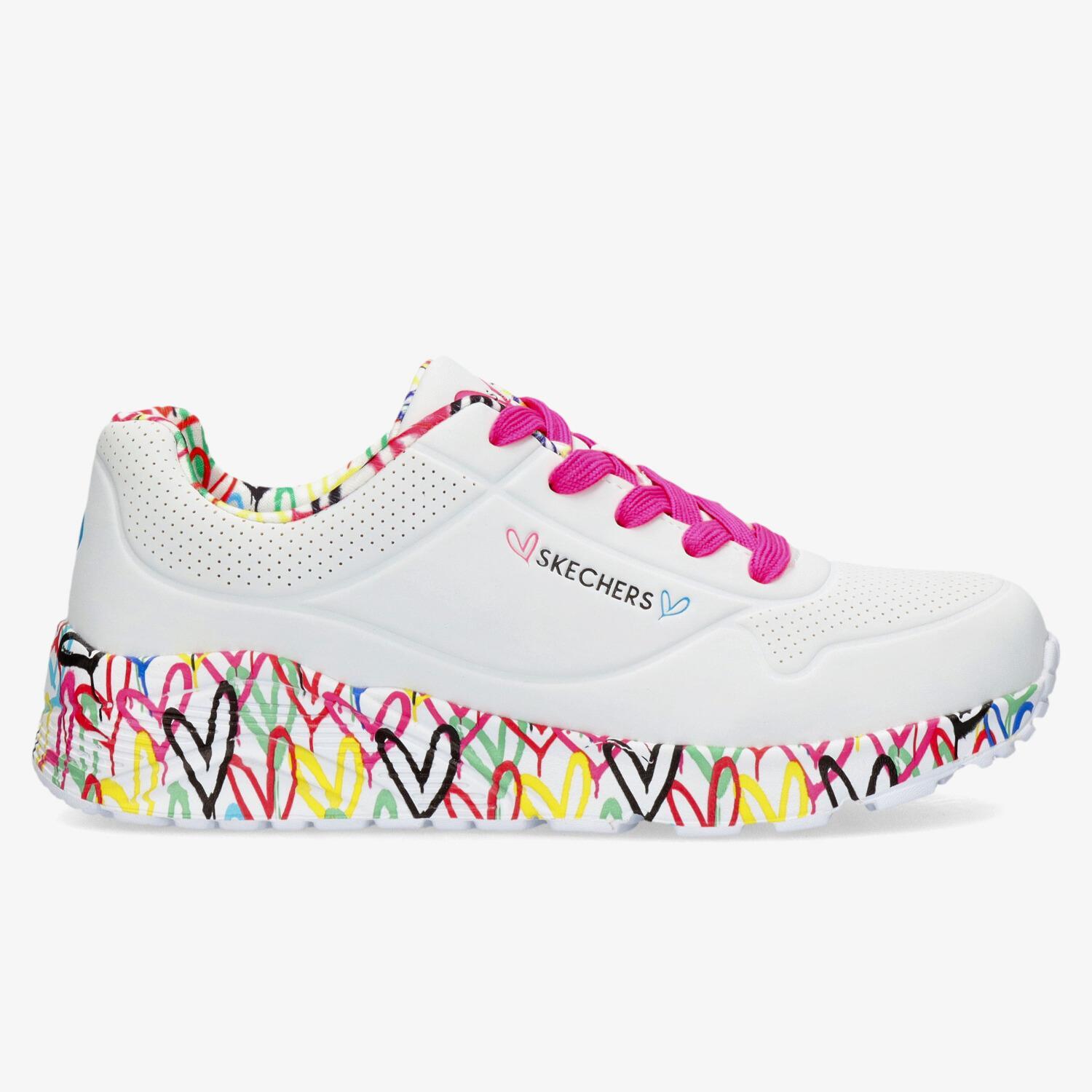 Skechers Uno Lite Lovely Luv - Blanco - Zapatillas Niña talla 34