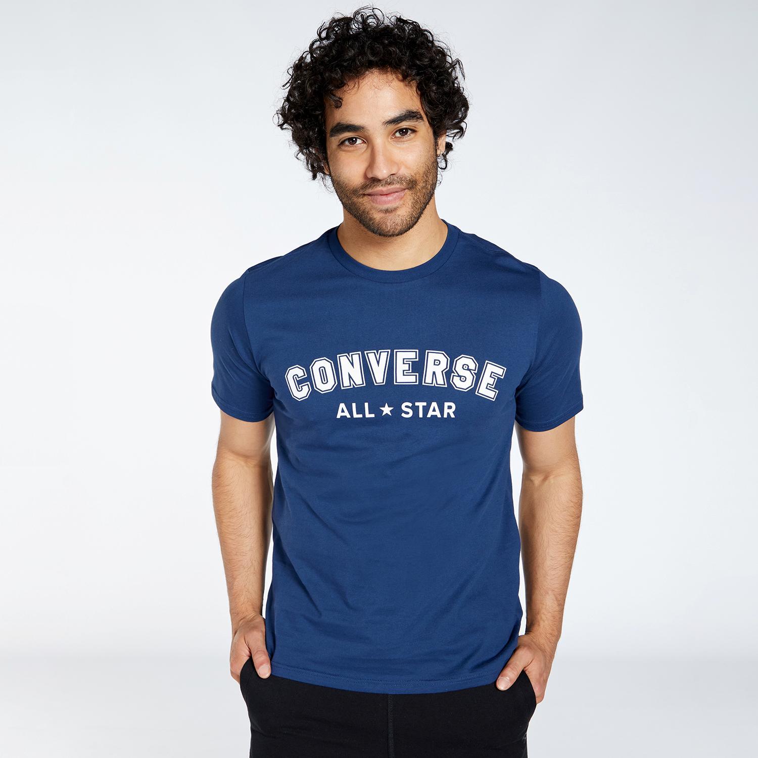 Converse All Marineblauw T-shirt Heren