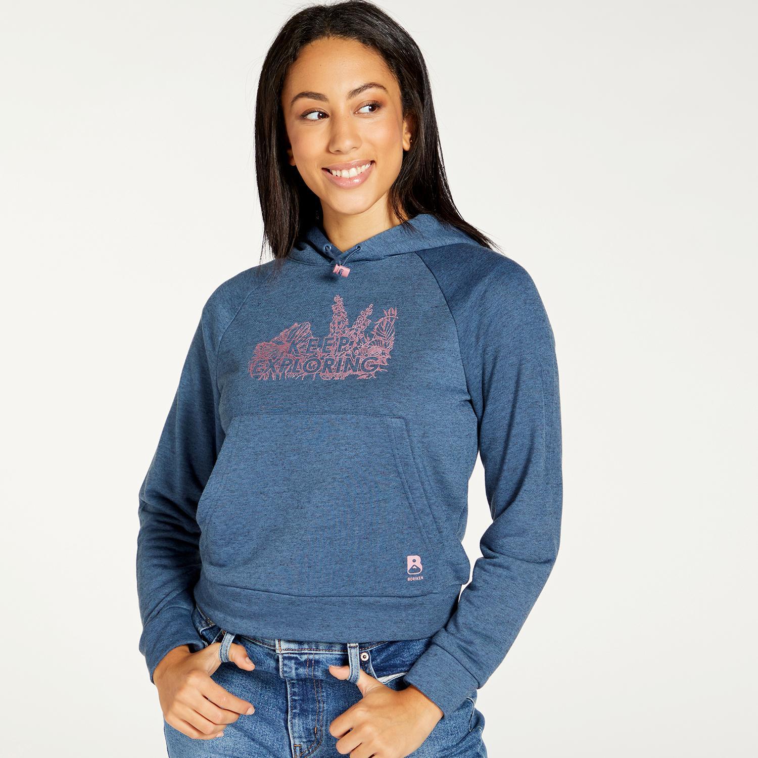 Boriken Outdoor - Denim - Sudadera Capucha Mujer talla M