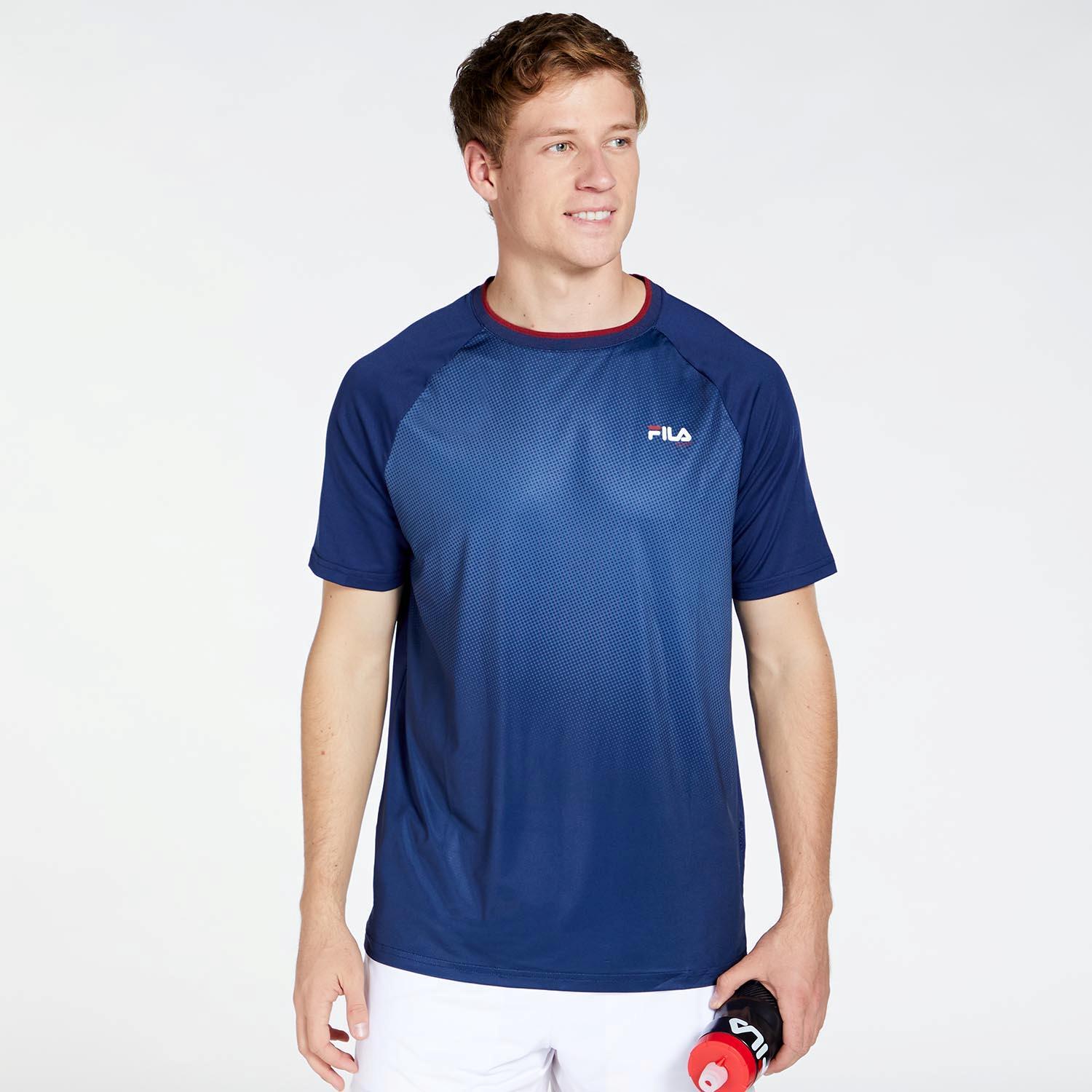 Fila T-shirt Marineblauw Tennisshirt Heren