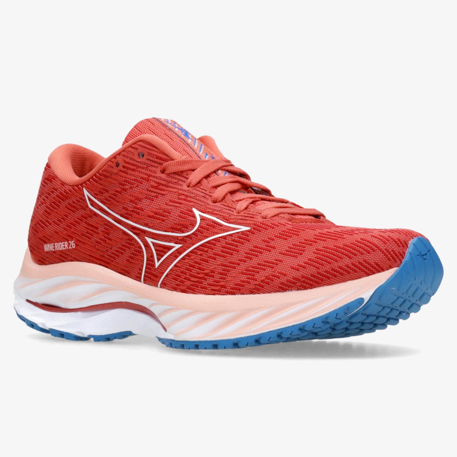 Mizuno Wave Rider 26 Rood Hardloopschoenen Dames