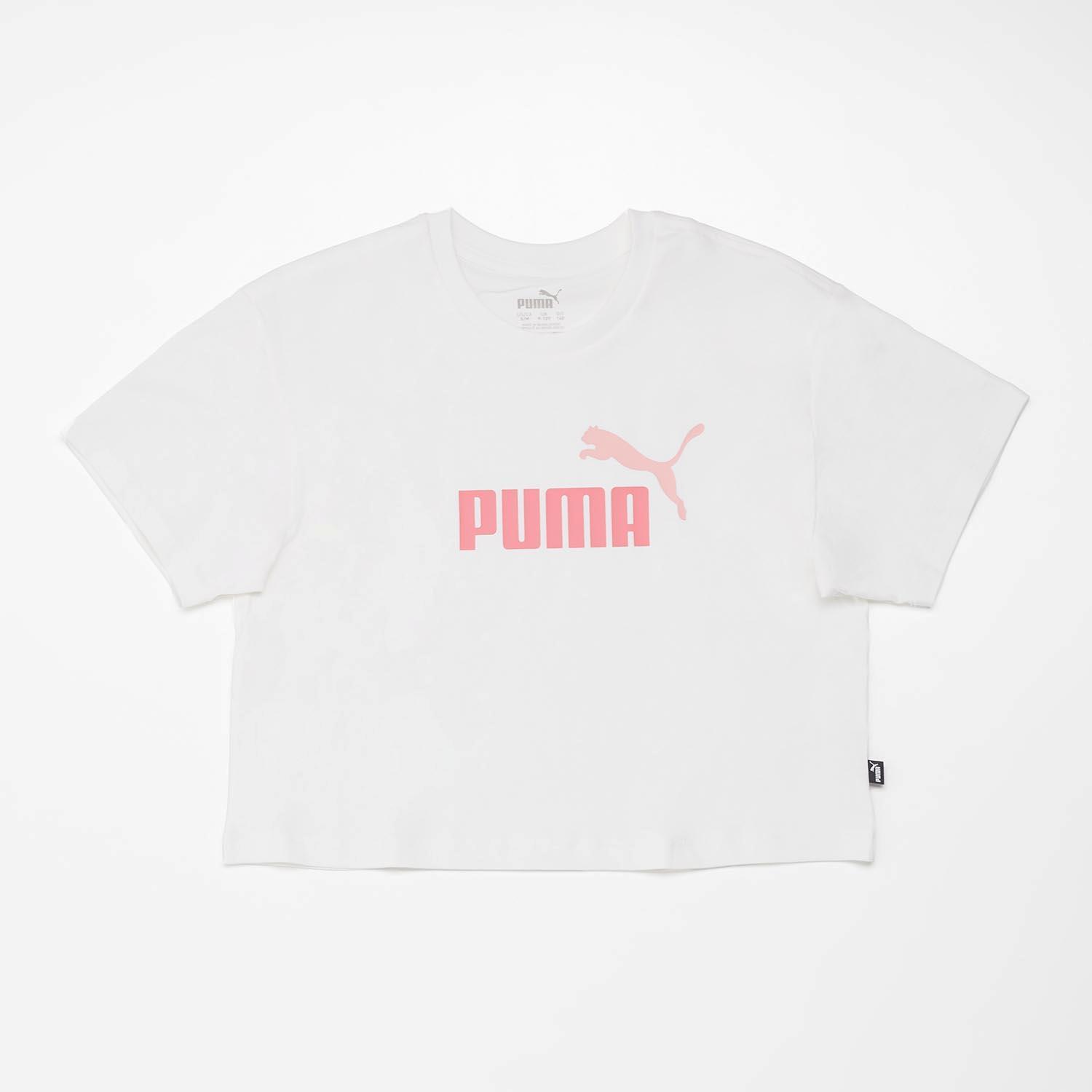 Puma T-shirt Wit Crop Top Meisjes