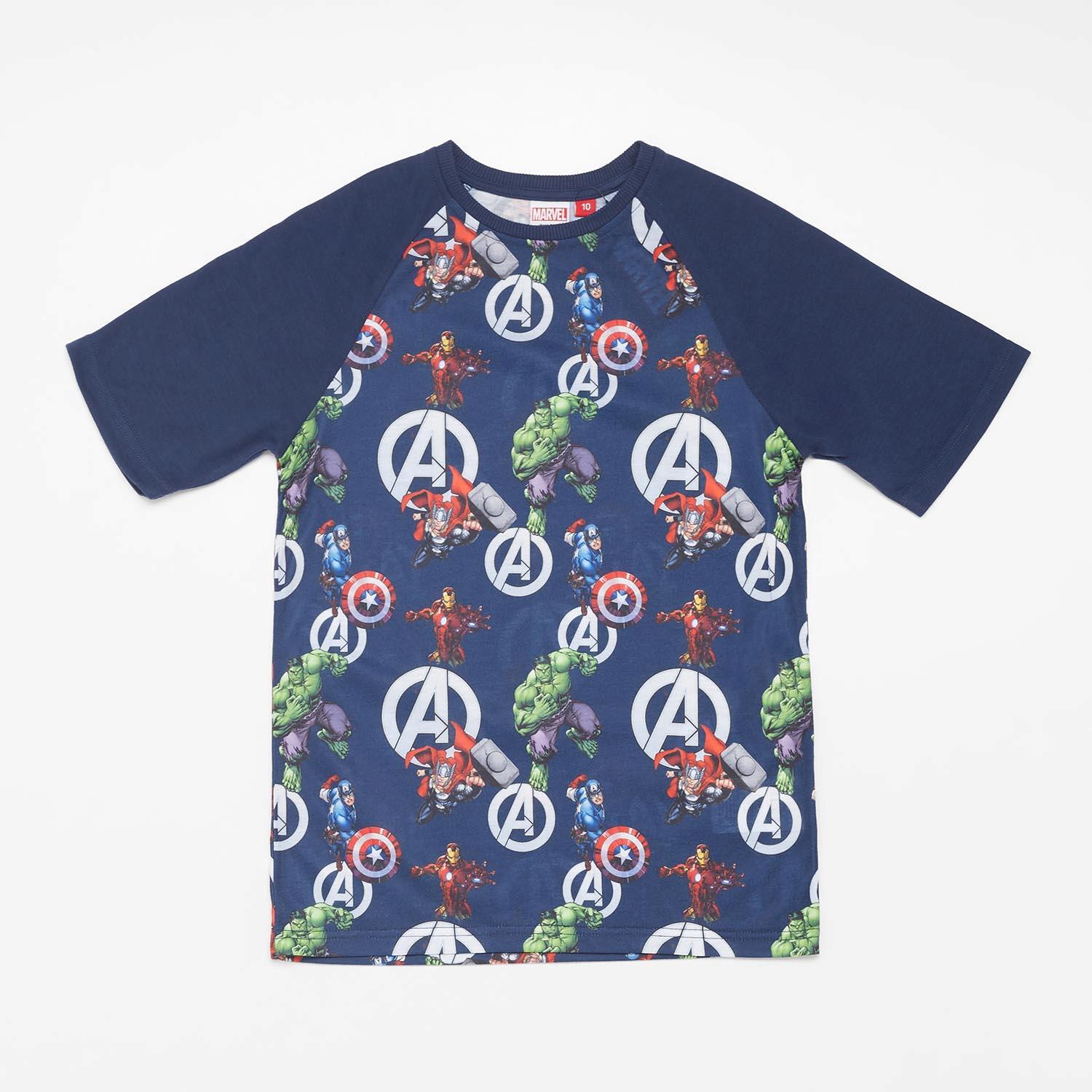 Marvel T-shirt Los Avengers Marineblauw T-shirt Jongens