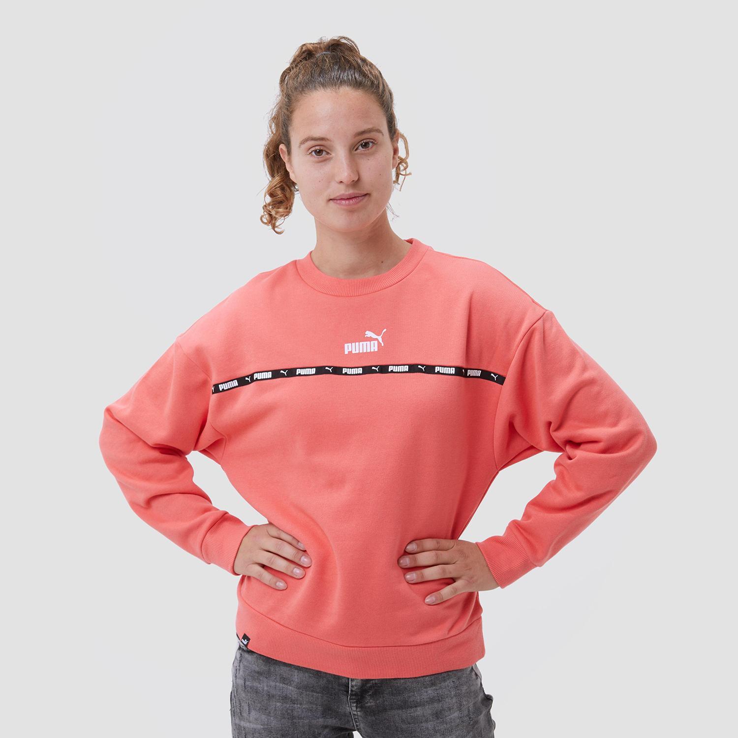 Puma Power Tape Crew Sweater Roze Dames