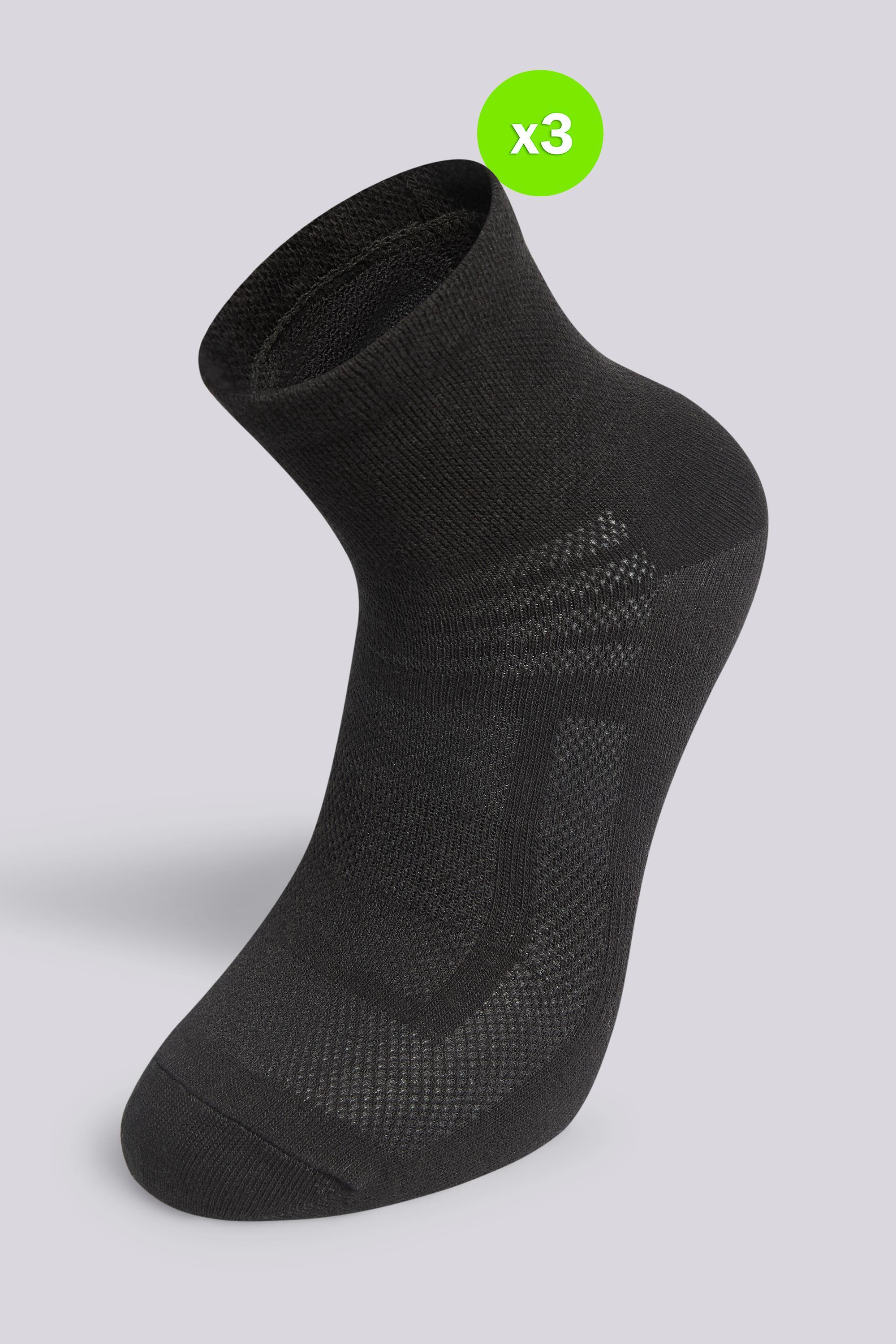 Calcetines Running Ipso - Negro - Calcetines Cortos Hombre talla