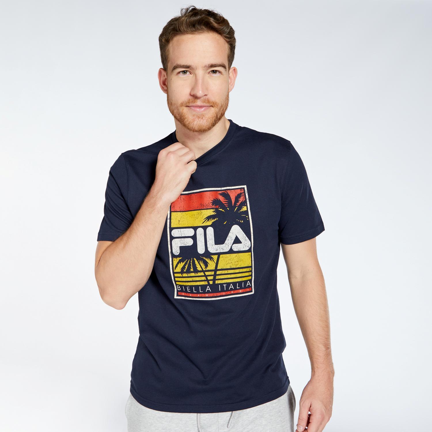 Fila Marbon Marineblauw T-shirt Heren