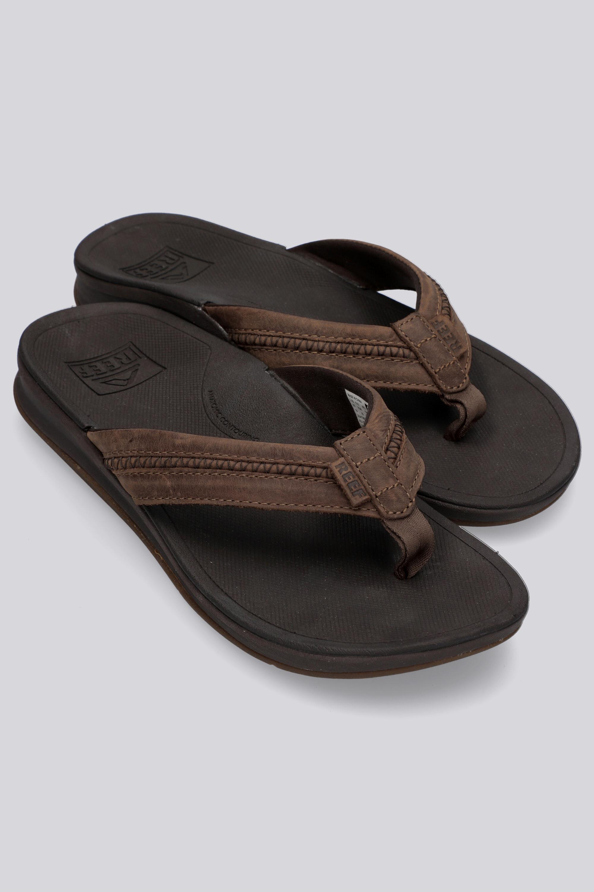 Reef Leather Marrón Chanclas Dedo Hombre Sprinter