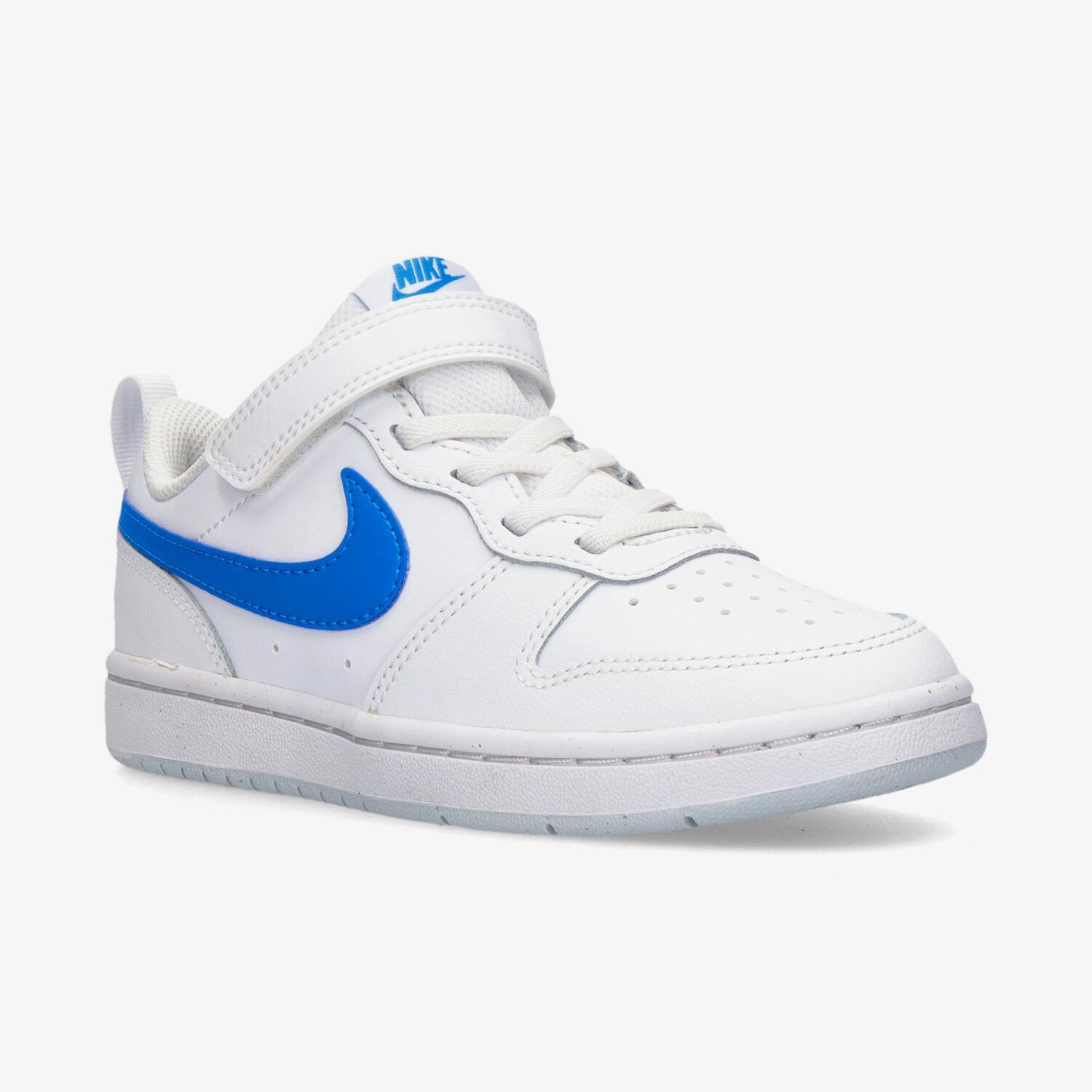 Nike Court Borough Wit Sneakers Klittenband Kinderen