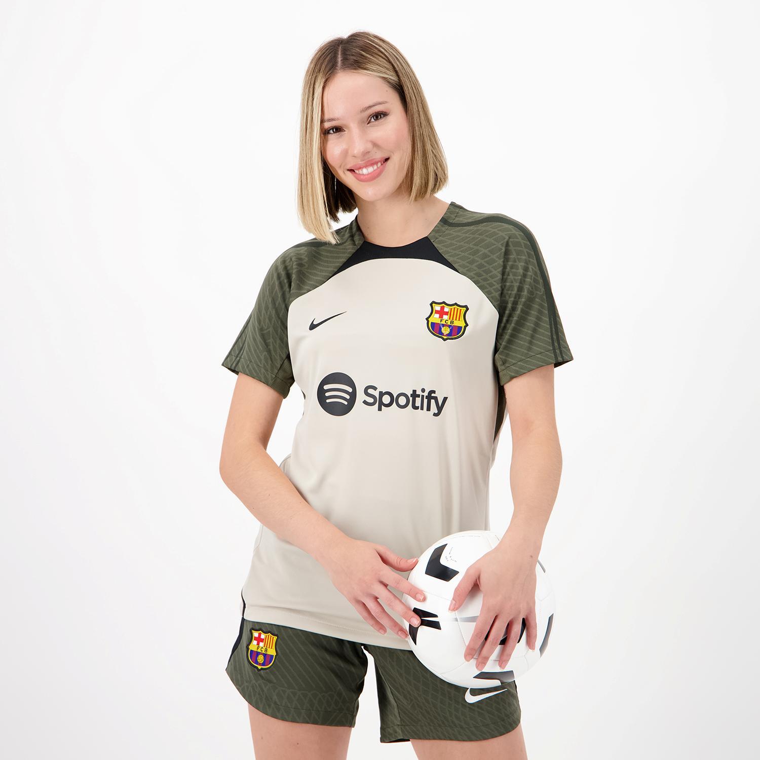 Camiseta FC Barcelona Entreno 23/24 - Marrón - Fútbol Mujer talla