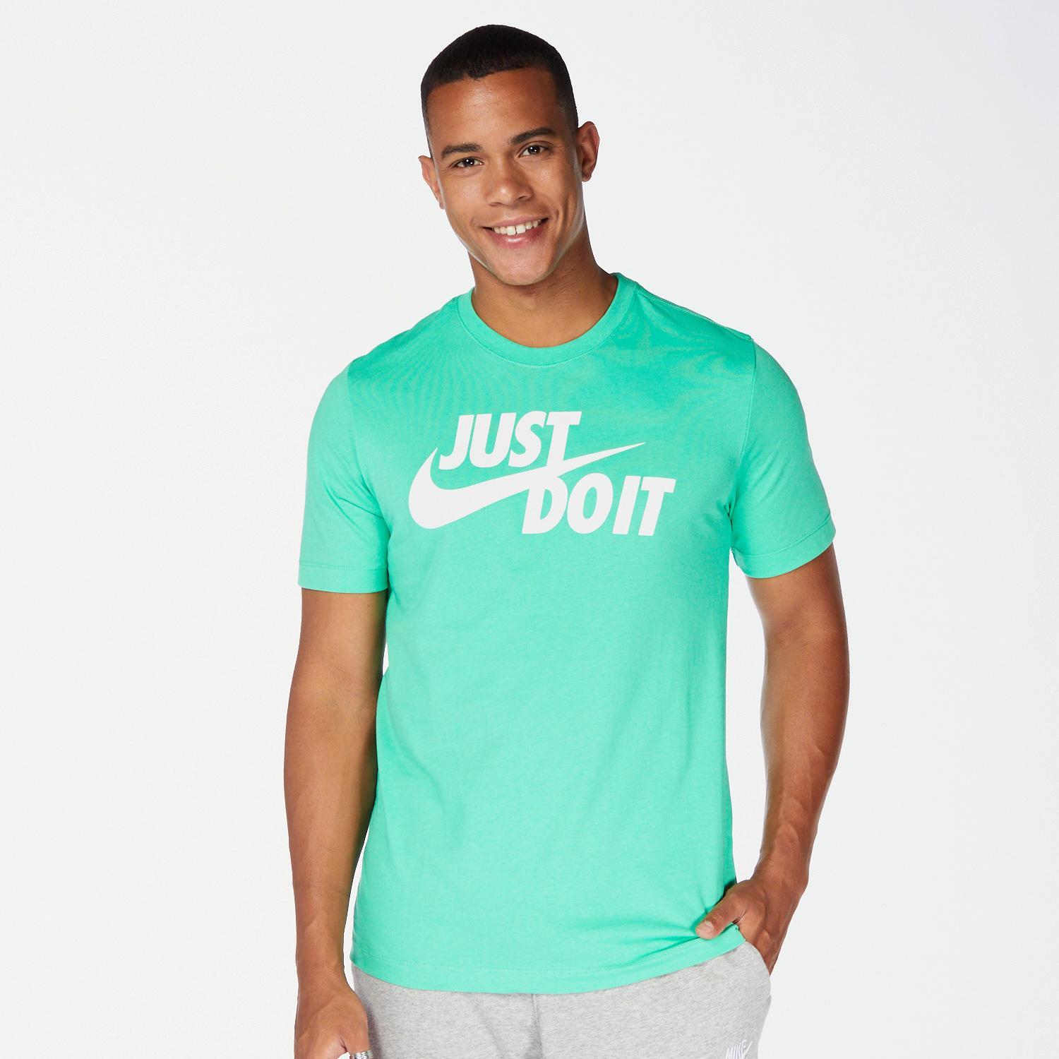 nike just do it - groen - t-shirt heren maat m