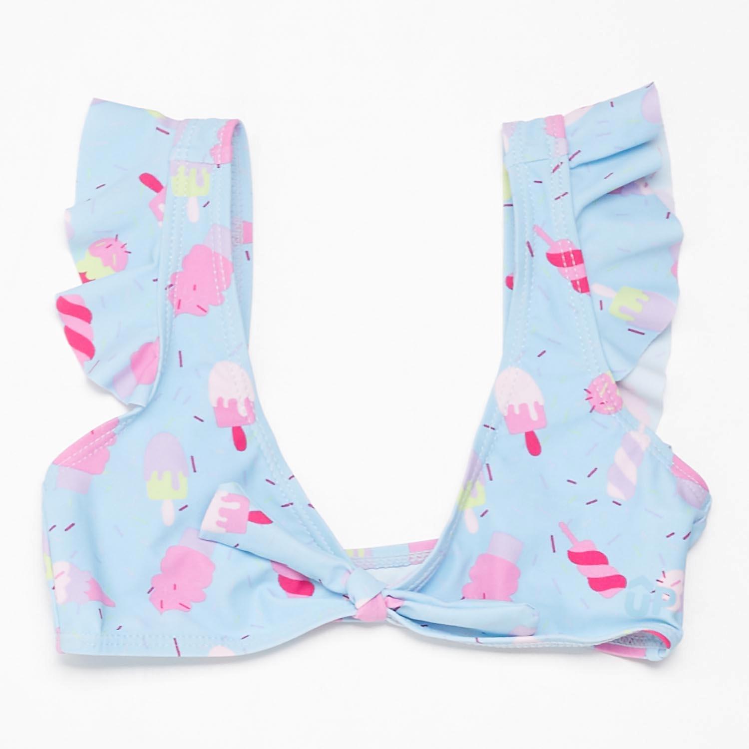 Top Bikini Up - Celeste - Top Bikini Niña talla 2